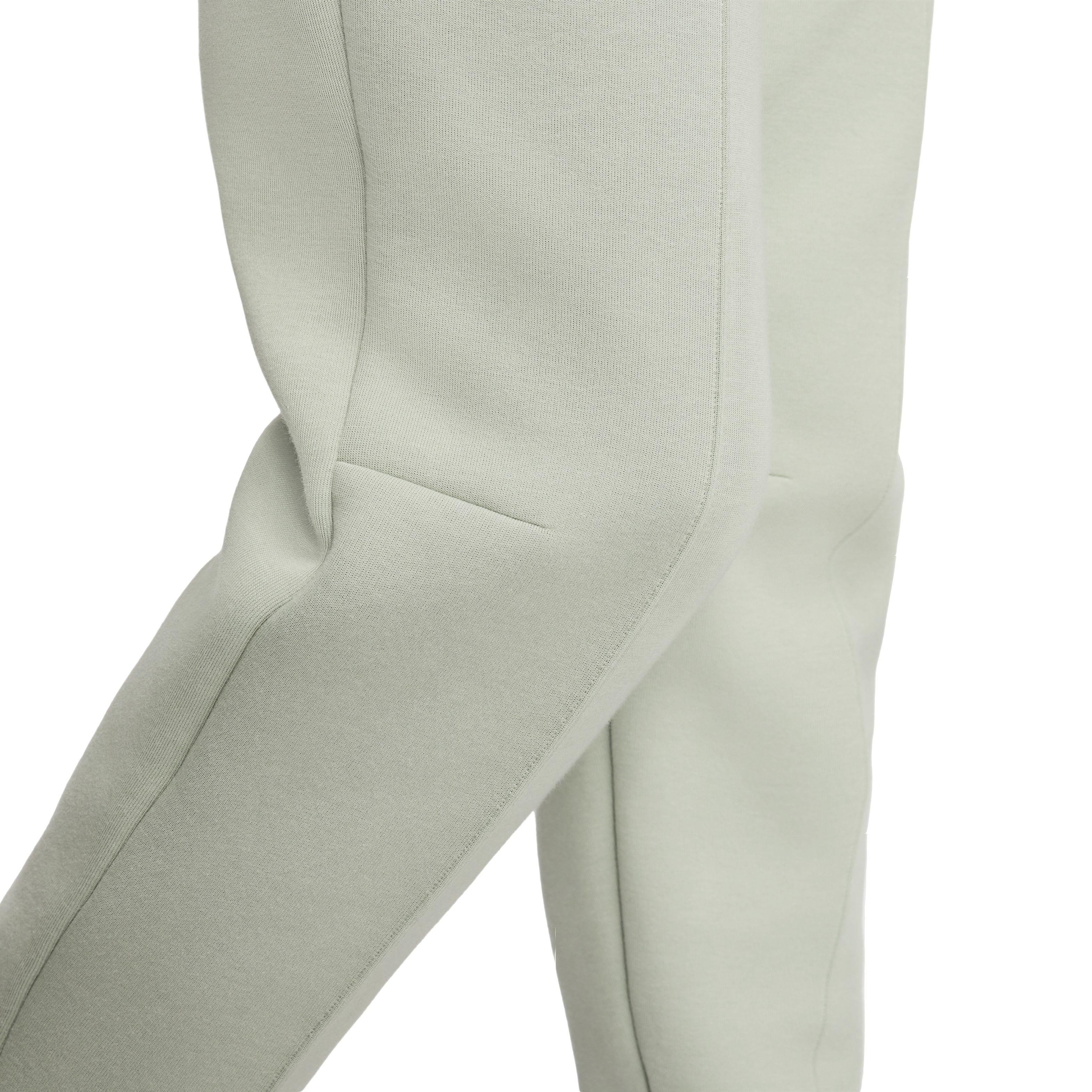 Nike Women's Sportswear Tech Fleece Mid-Rise Joggers - GREEN Thumbnail View 6