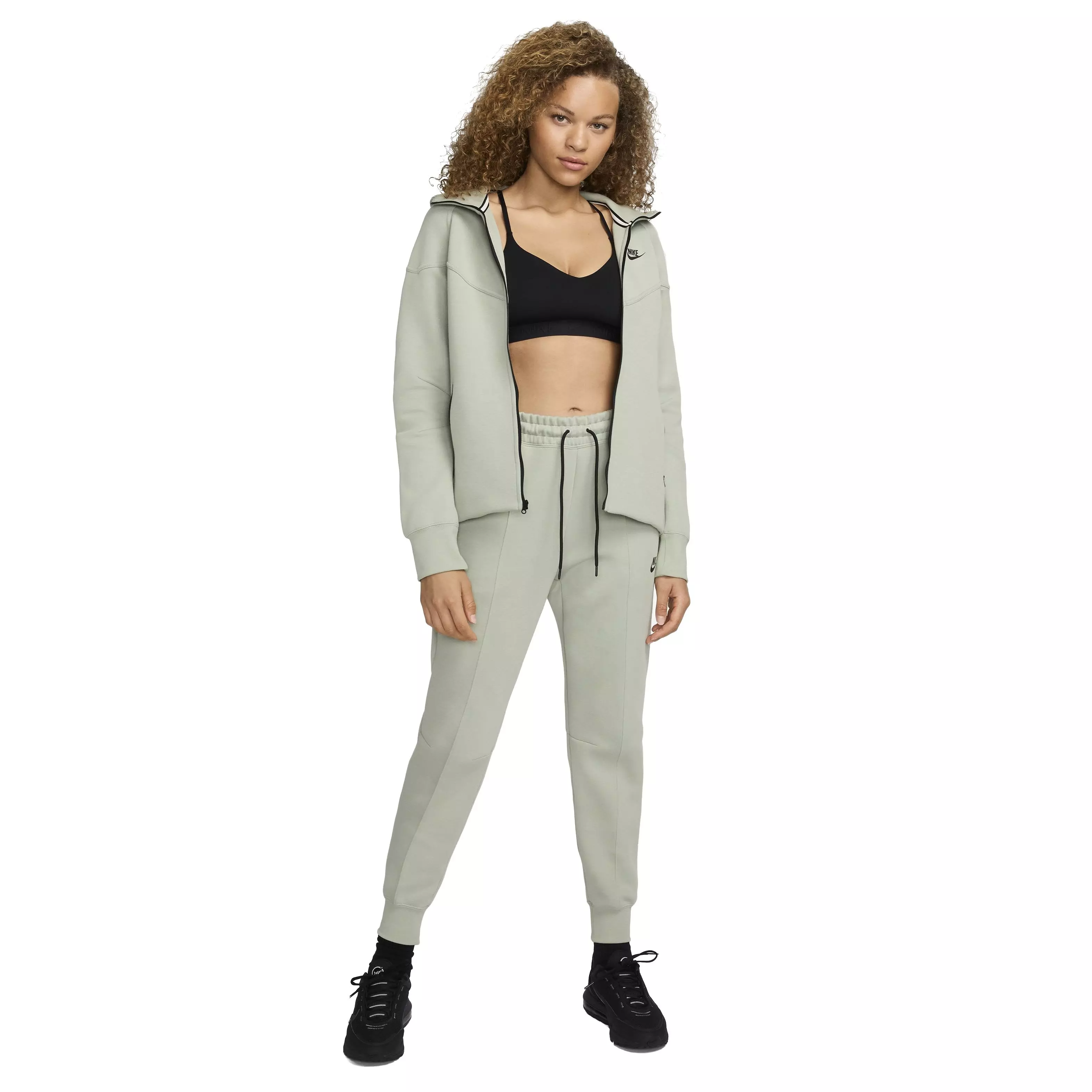 Nike Women's Sportswear Tech Fleece Mid-Rise Joggers - GREEN