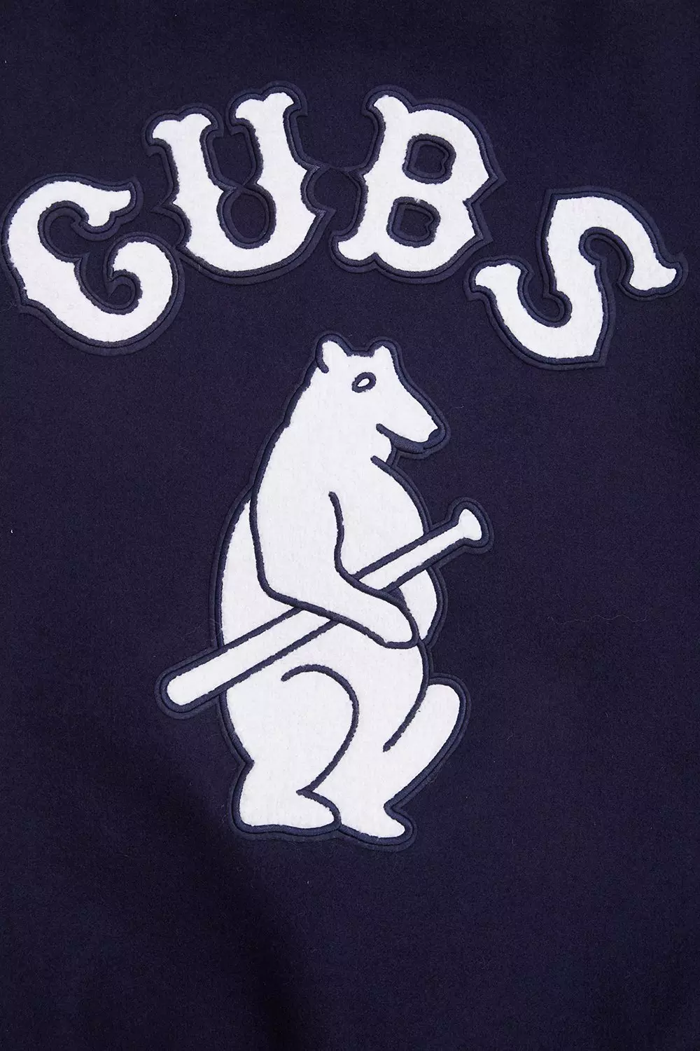 Pro Standard Men's MLB Chicago Cubs Retro Classic Rip Wool Varsity Jacket - Navy/White - NAVY/WHITE