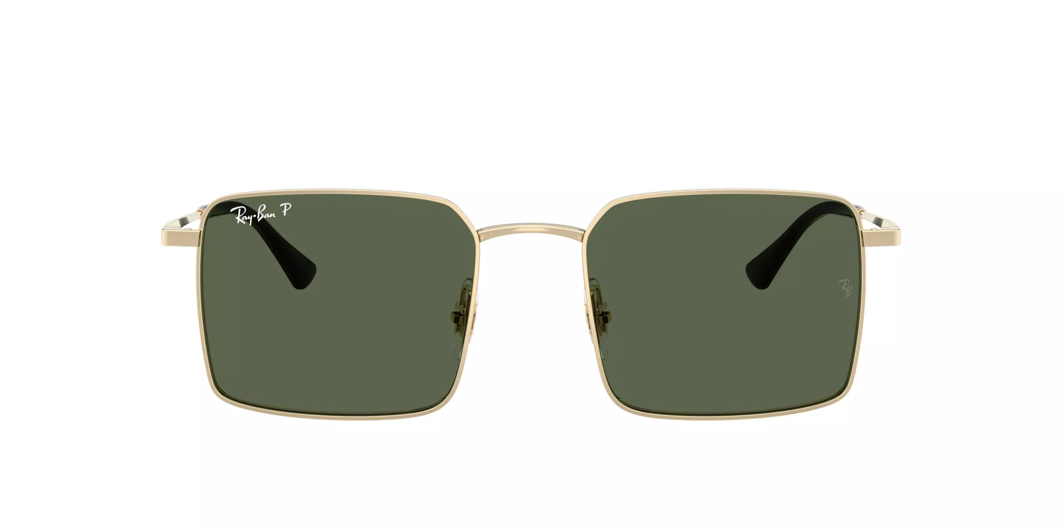 Ray-Ban Idan Bio-Based Dark Green Polarized Sunglasses &ndash; Polished Pale Gold - GOLD/GREEN
