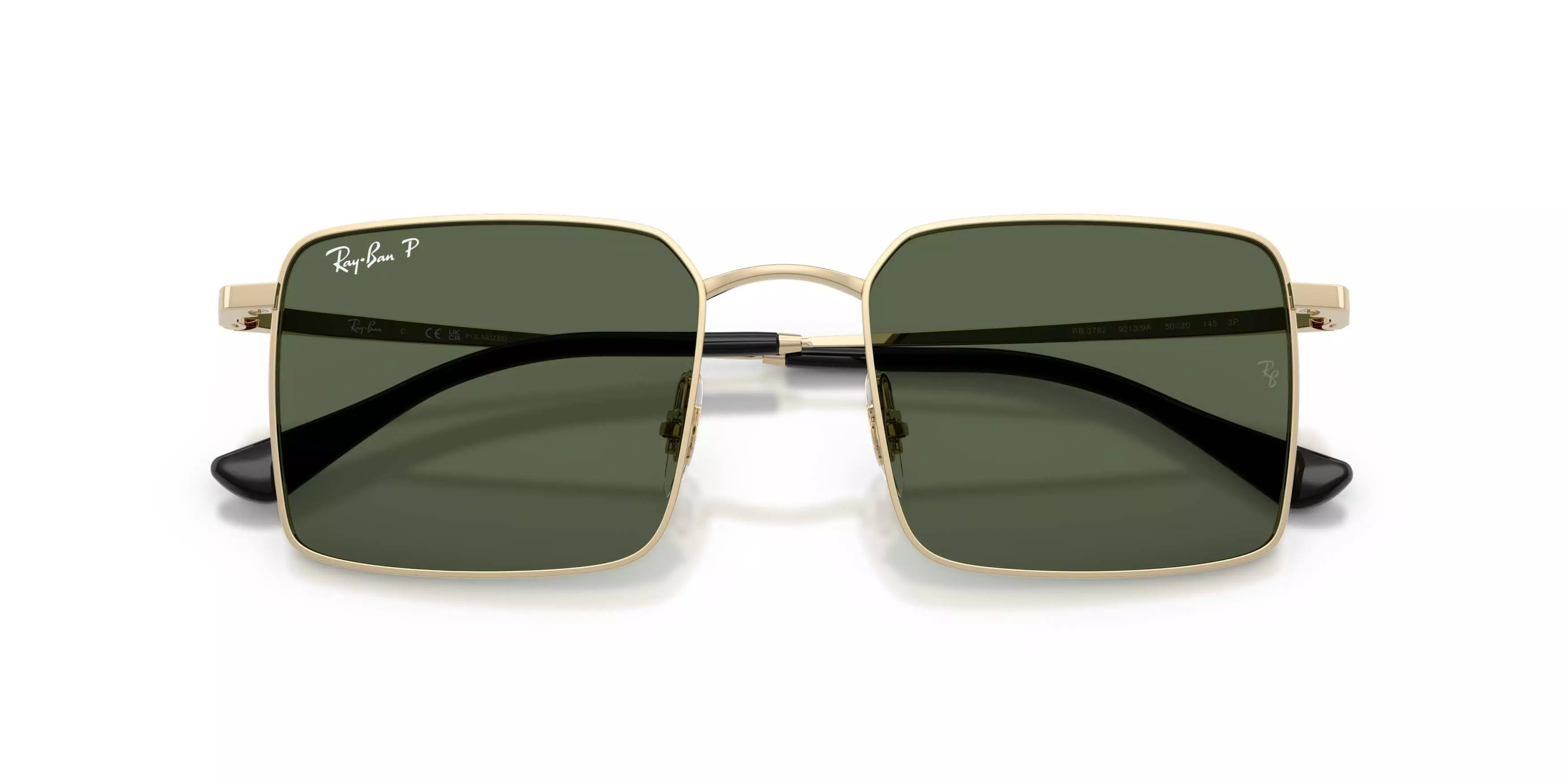 Ray-Ban Idan Bio-Based Dark Green Polarized Sunglasses &ndash; Polished Pale Gold - GOLD/GREEN