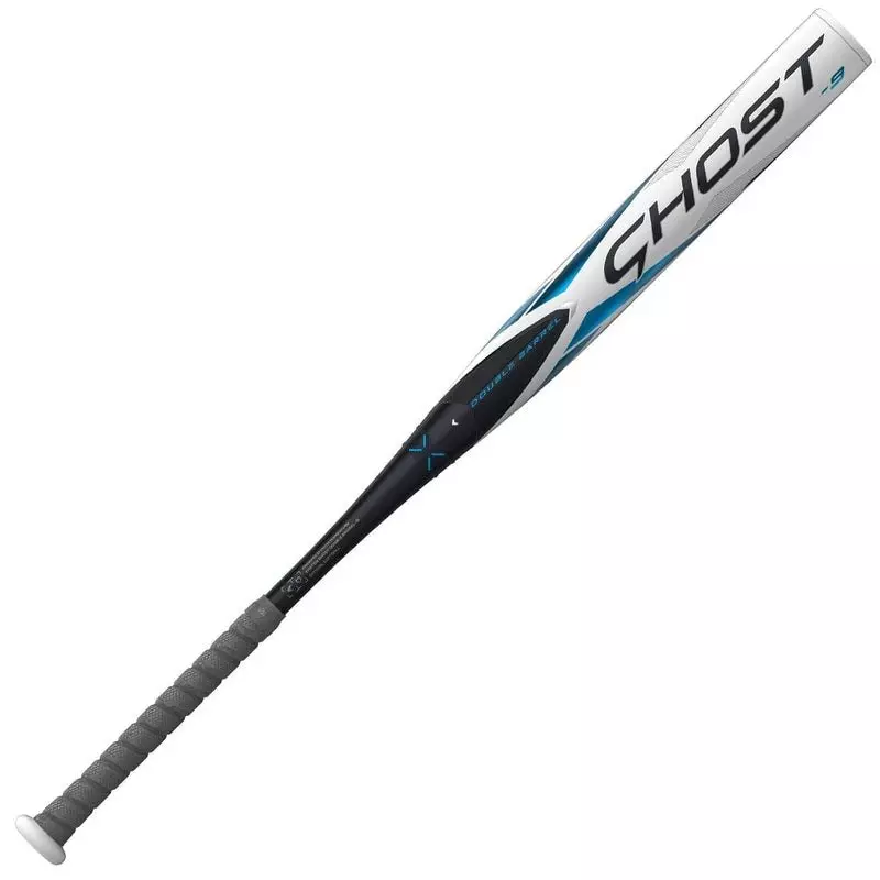 Easton Ghost Double Barrel Fastpitch Softball Bat (-9) 2023 - WHITE/BLUE