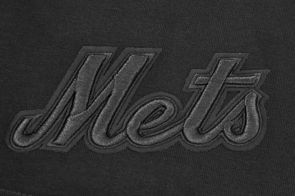Pro Standard Men's MLB New York Mets Neutral Drop Shoulder Top - BLACK Thumbnail View 5