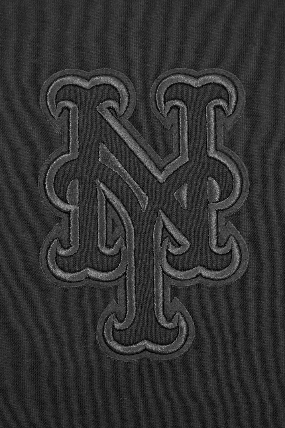 Pro Standard Men's MLB New York Mets Neutral Drop Shoulder Top - BLACK Thumbnail View 7