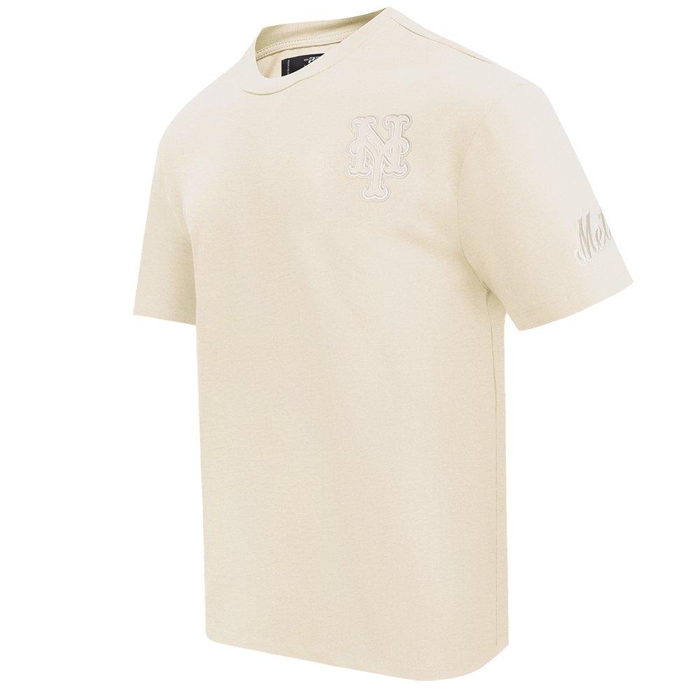 Pro Standard Men's MLB New York Mets Neutral Drop Shoulder Top - CREAM Thumbnail View 3
