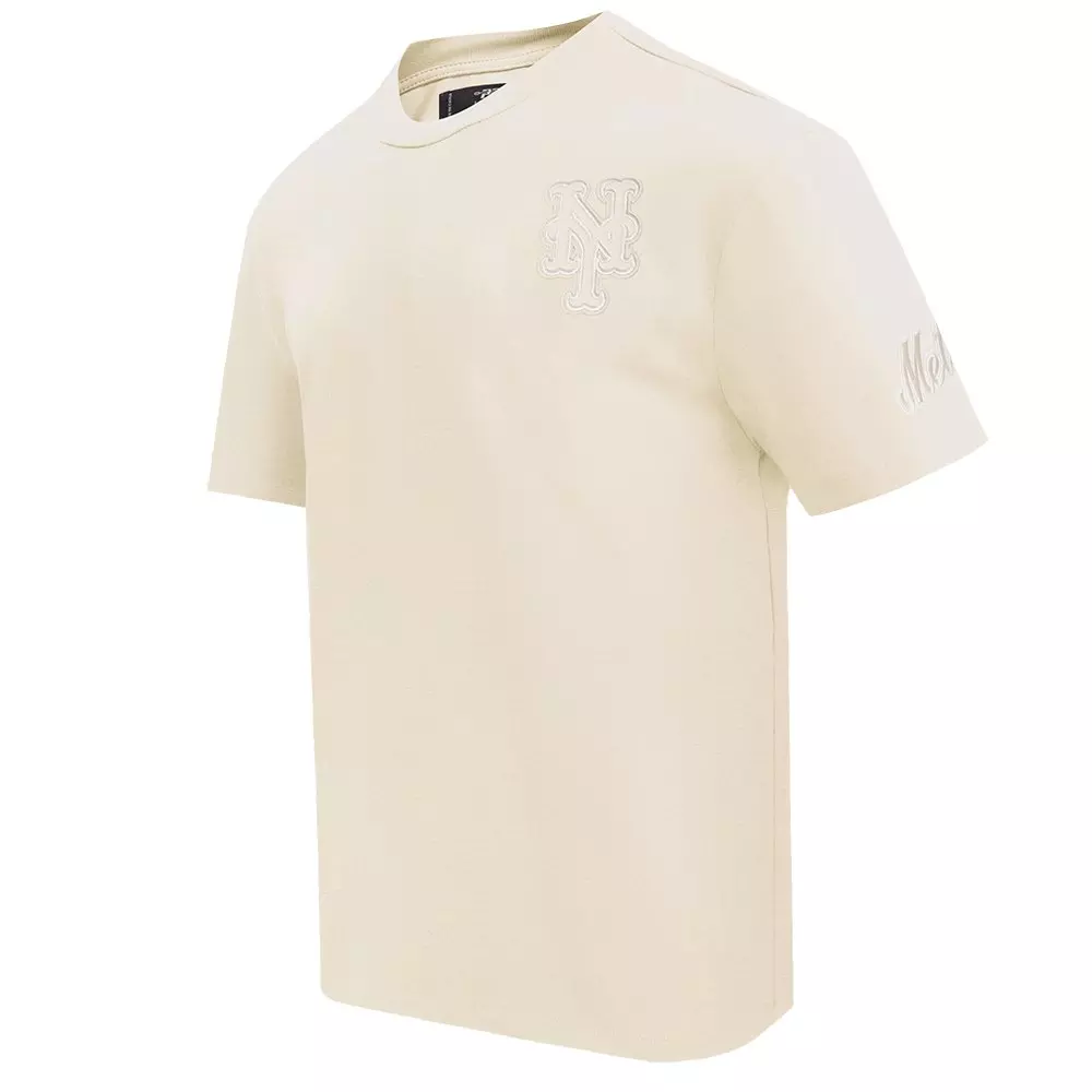 Pro Standard Men's MLB New York Mets Neutral Drop Shoulder Top - CREAM