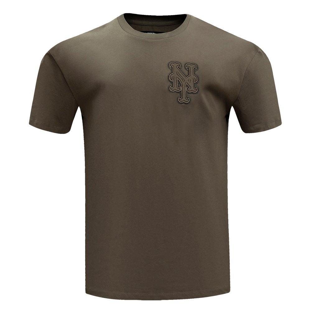 Pro Standard Men's MLB New York Mets Neutral Drop Shoulder Top - DK BROWN Thumbnail View 1