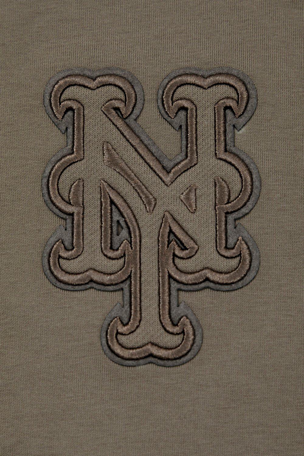 Pro Standard Men's MLB New York Mets Neutral Drop Shoulder Top - DK BROWN Thumbnail View 7