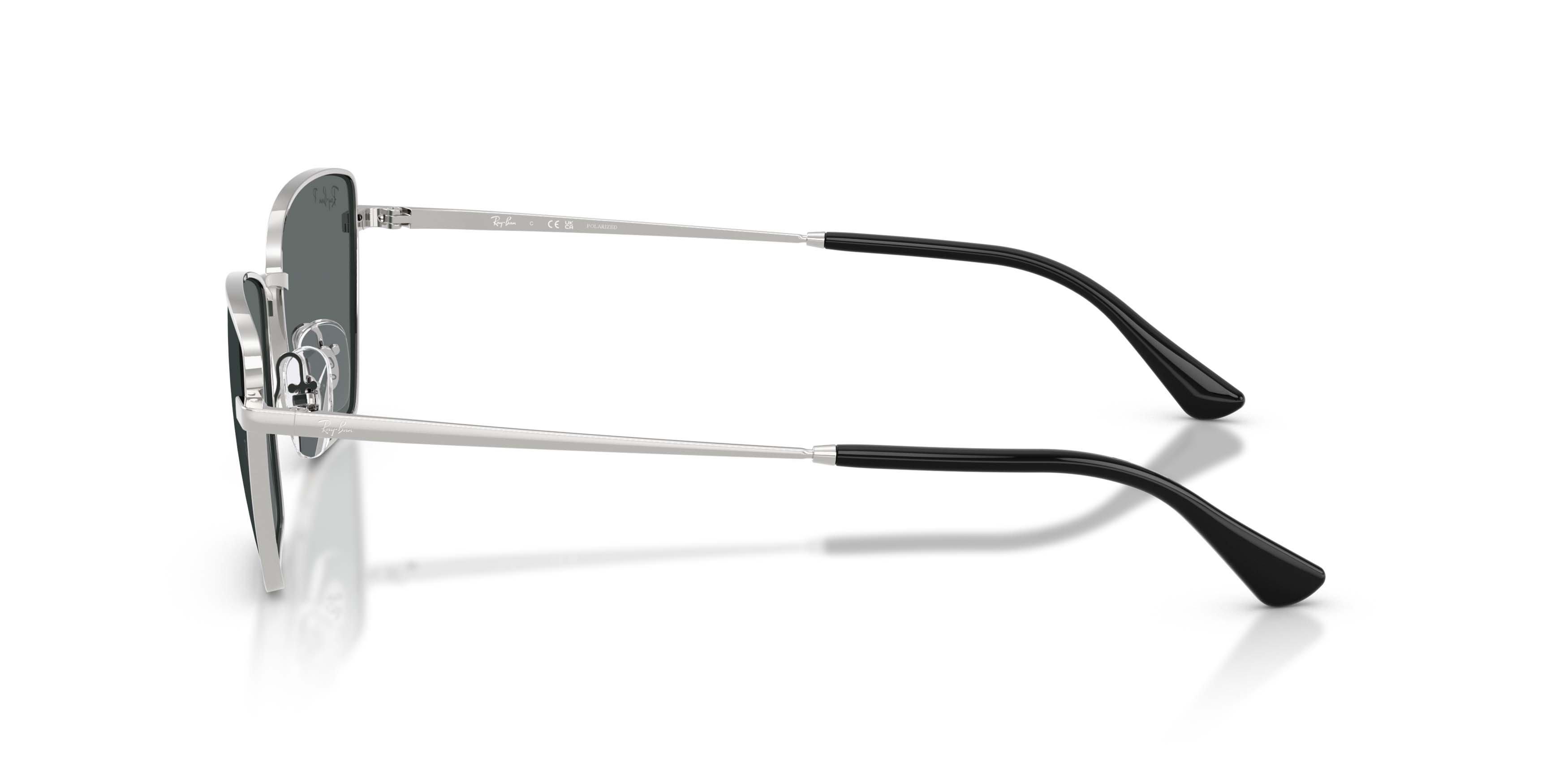 Ray-Ban Drea Bio-Based Dark Grey Polarized Sunglasses &ndash; Polished Silver - SILVER Thumbnail View 6