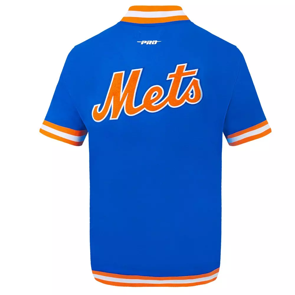 Pro Standard Men's MLB New York Mets Classic Warm Up Jacket - Royal/Orange - ROYAL/ORANGE