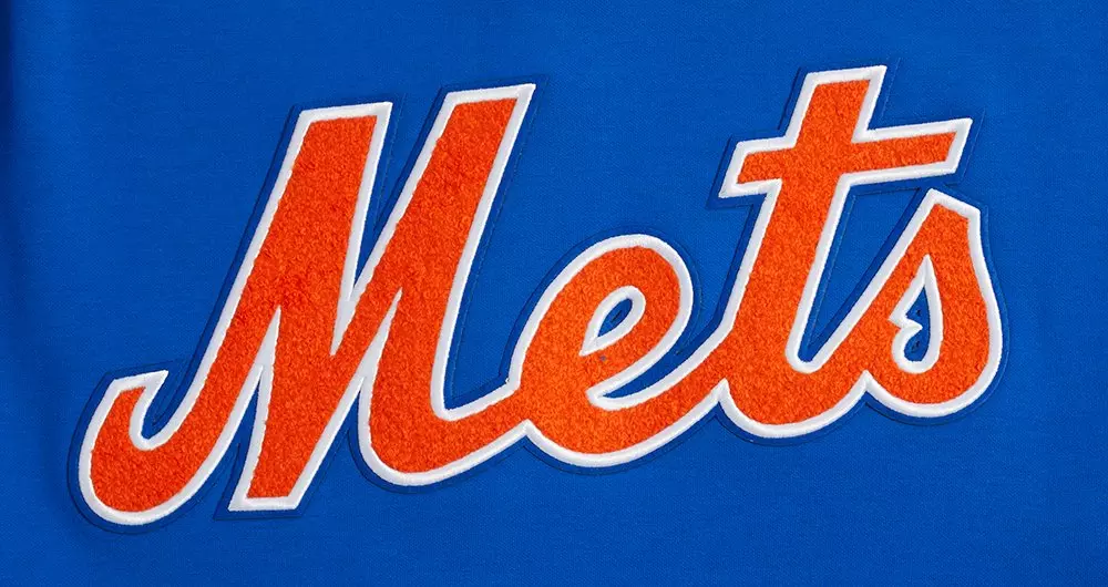 Pro Standard Men's MLB New York Mets Classic Warm Up Jacket - Royal/Orange - ROYAL/ORANGE