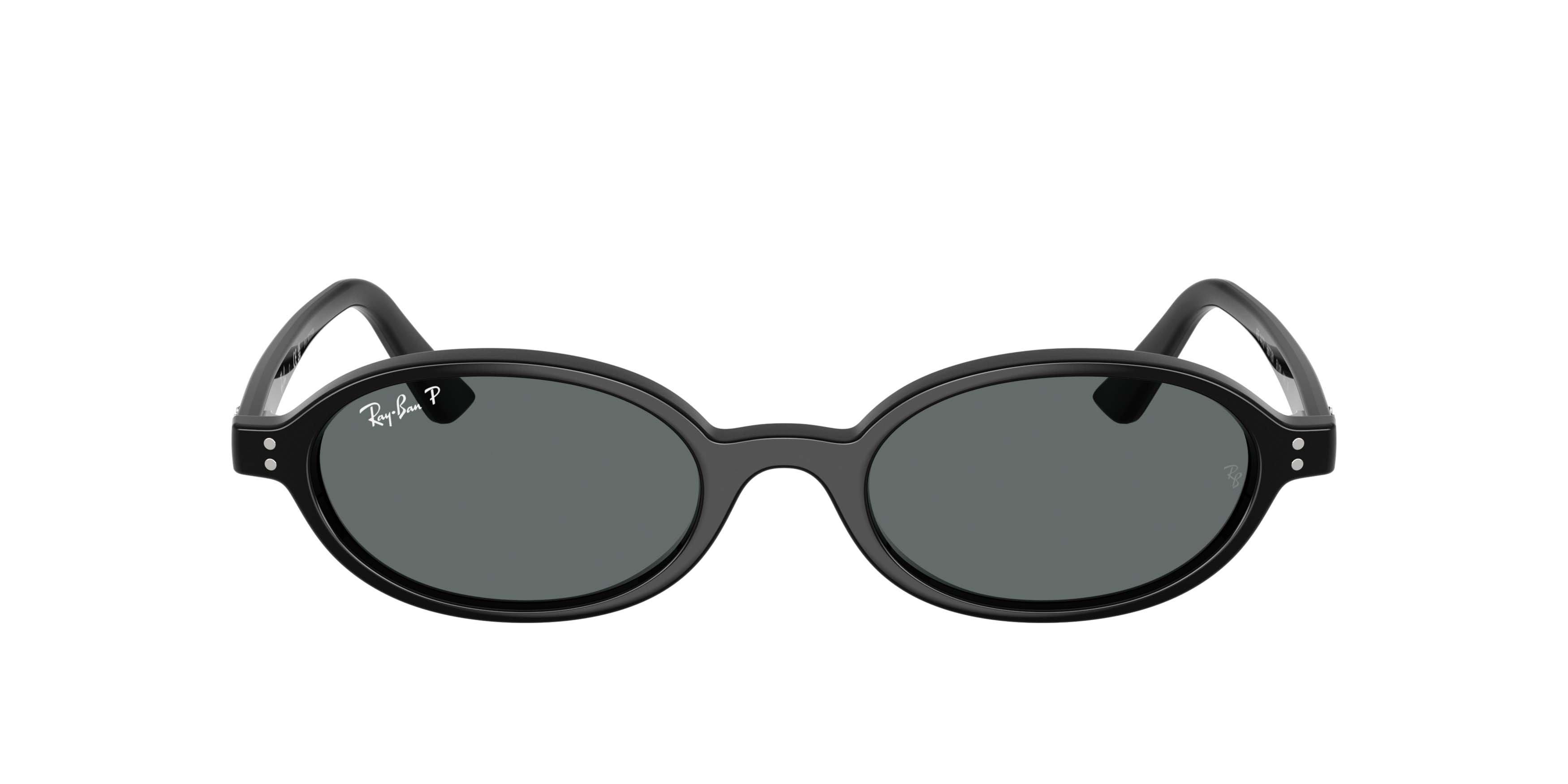 Ray-Ban Khal Bio-Based Dark Grey Polarized Sunglasses &ndash; Polished Black - BLACK/GREY Thumbnail View 2