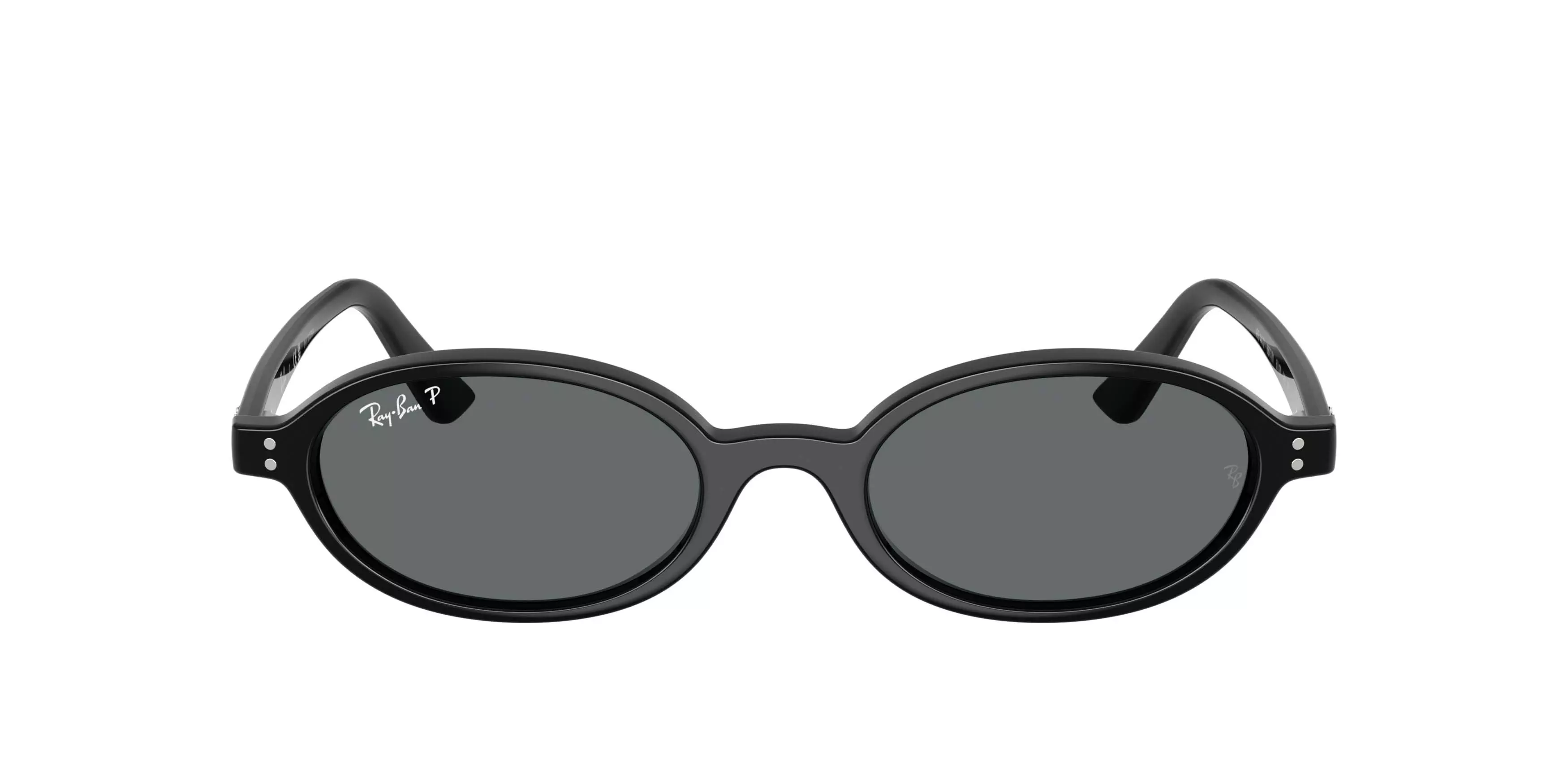Ray-Ban Khal Bio-Based Dark Grey Polarized Sunglasses &ndash; Polished Black - BLACK/GREY