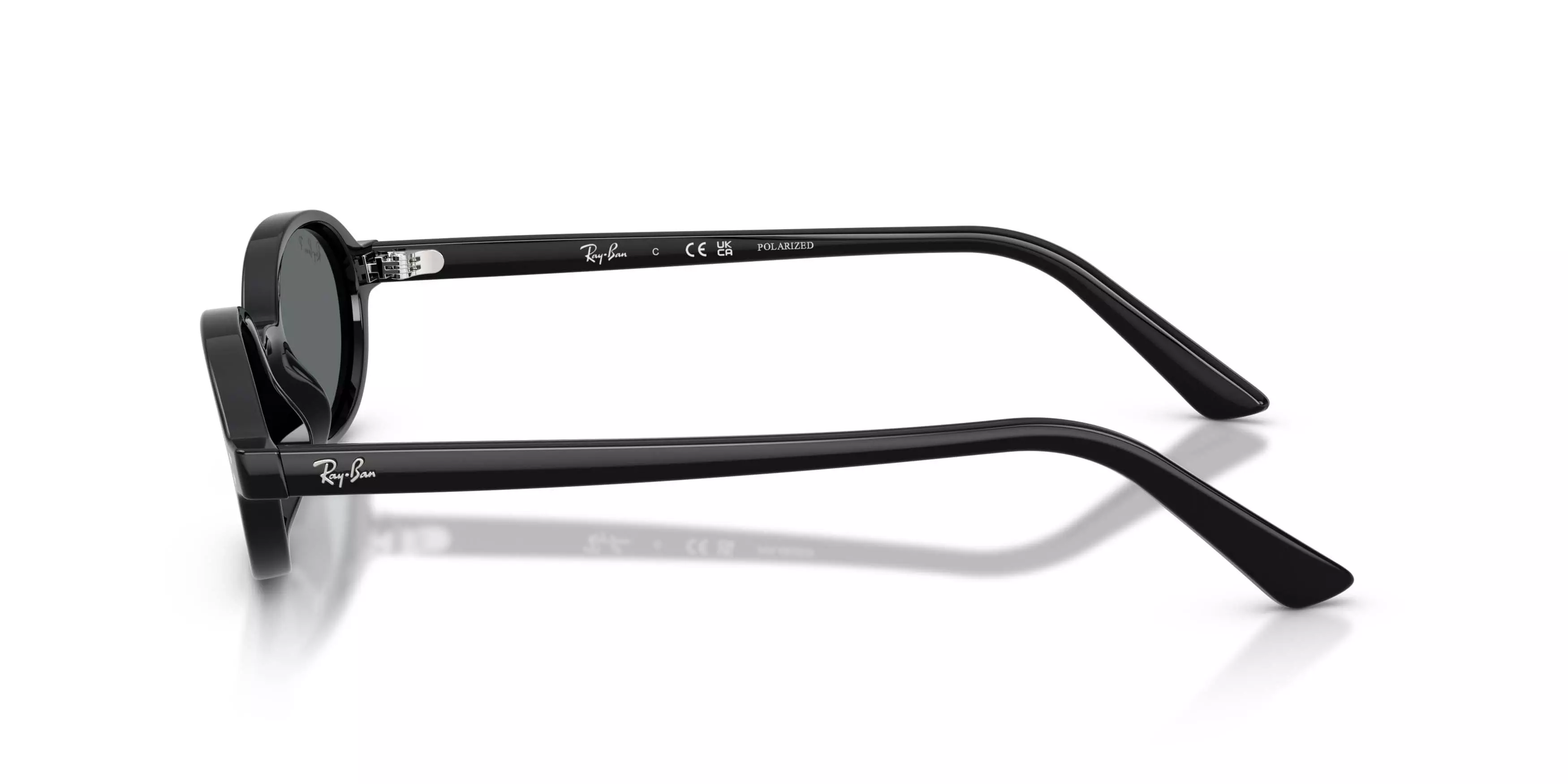 Ray-Ban Khal Bio-Based Dark Grey Polarized Sunglasses &ndash; Polished Black - BLACK/GREY