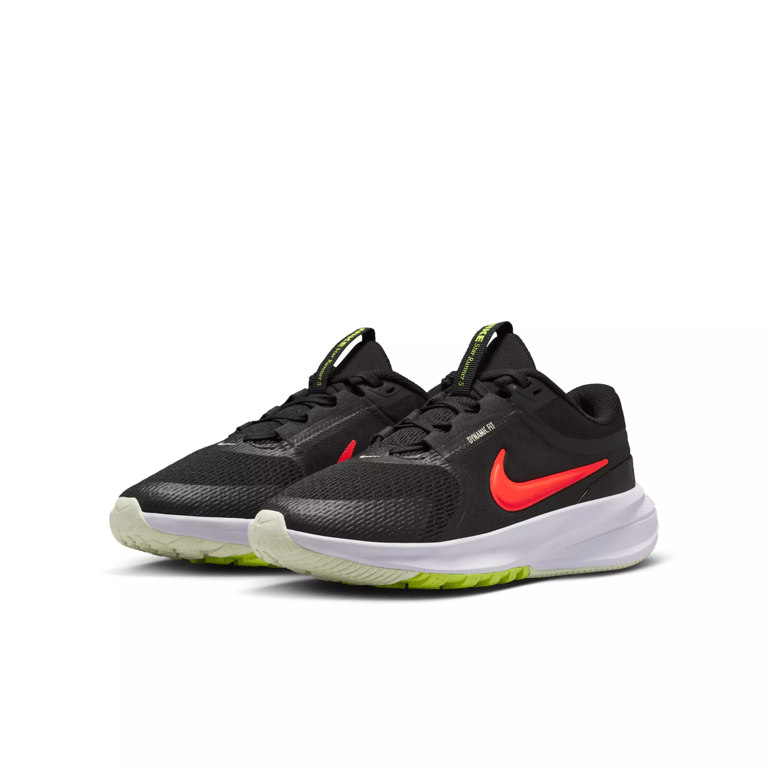 Nike Star Runner 5 "Black/Anthracite/Volt Tint/Bright Crimson" Grade School Boys' Running Shoe - BLACK/ANTHRACITE/VOLT/CRIMSON