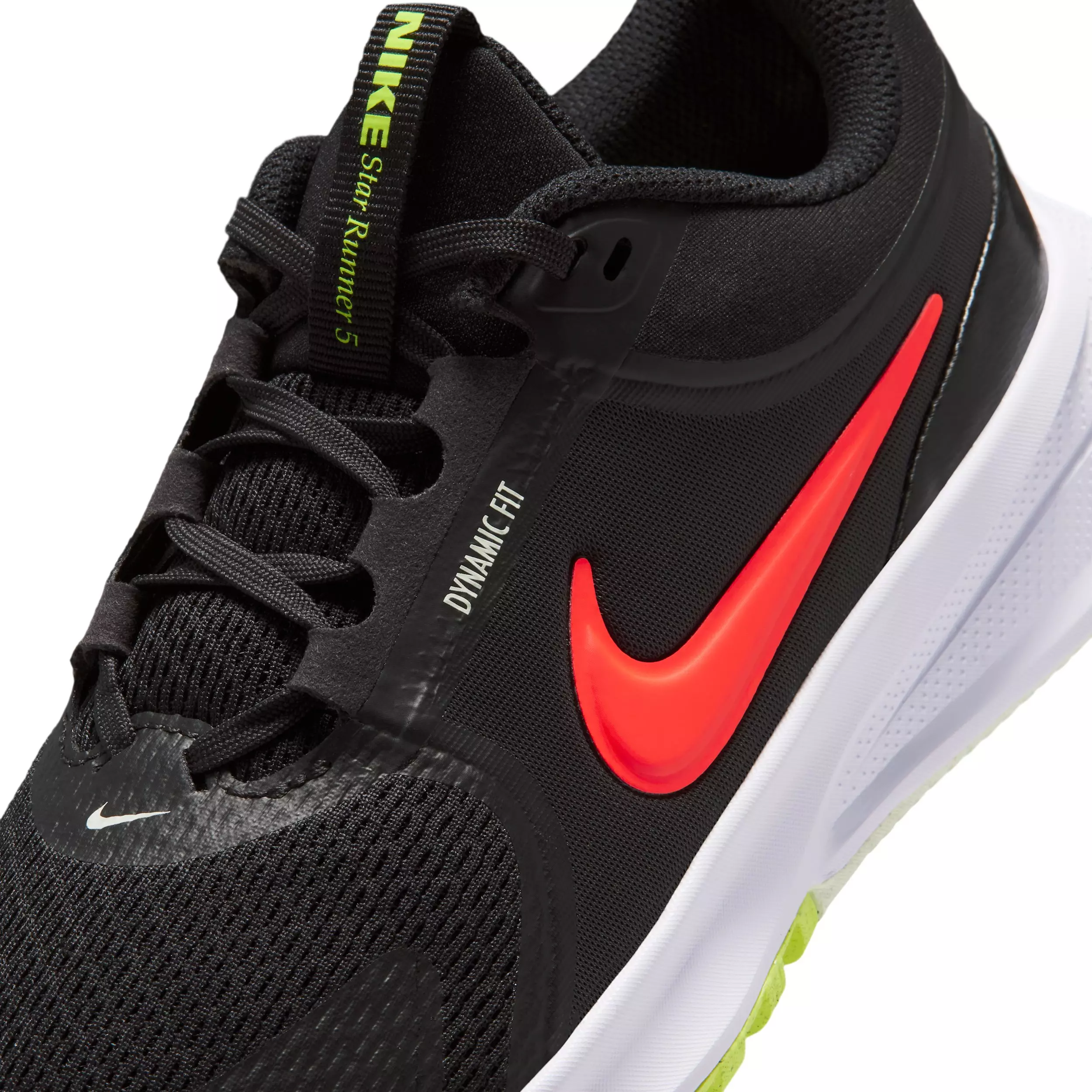 Nike Star Runner 5 "Black/Anthracite/Volt Tint/Bright Crimson" Grade School Boys' Running Shoe - BLACK/ANTHRACITE/VOLT/CRIMSON