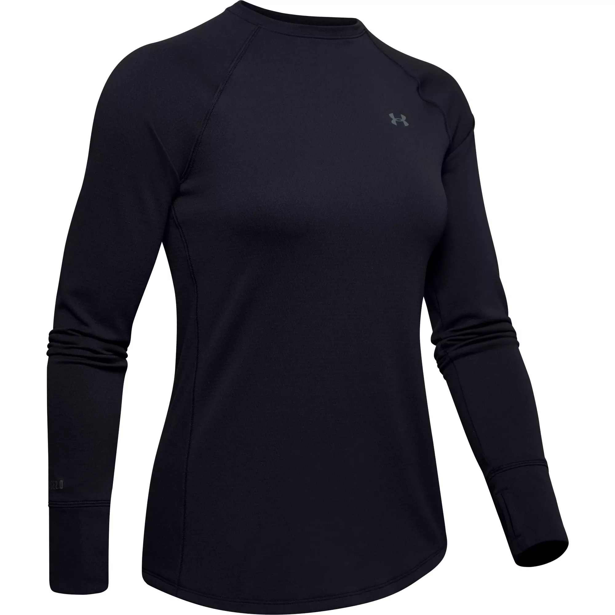 Under Armour ColdGear Base 2.0 Crew Long Sleeve Shirt - BLACK