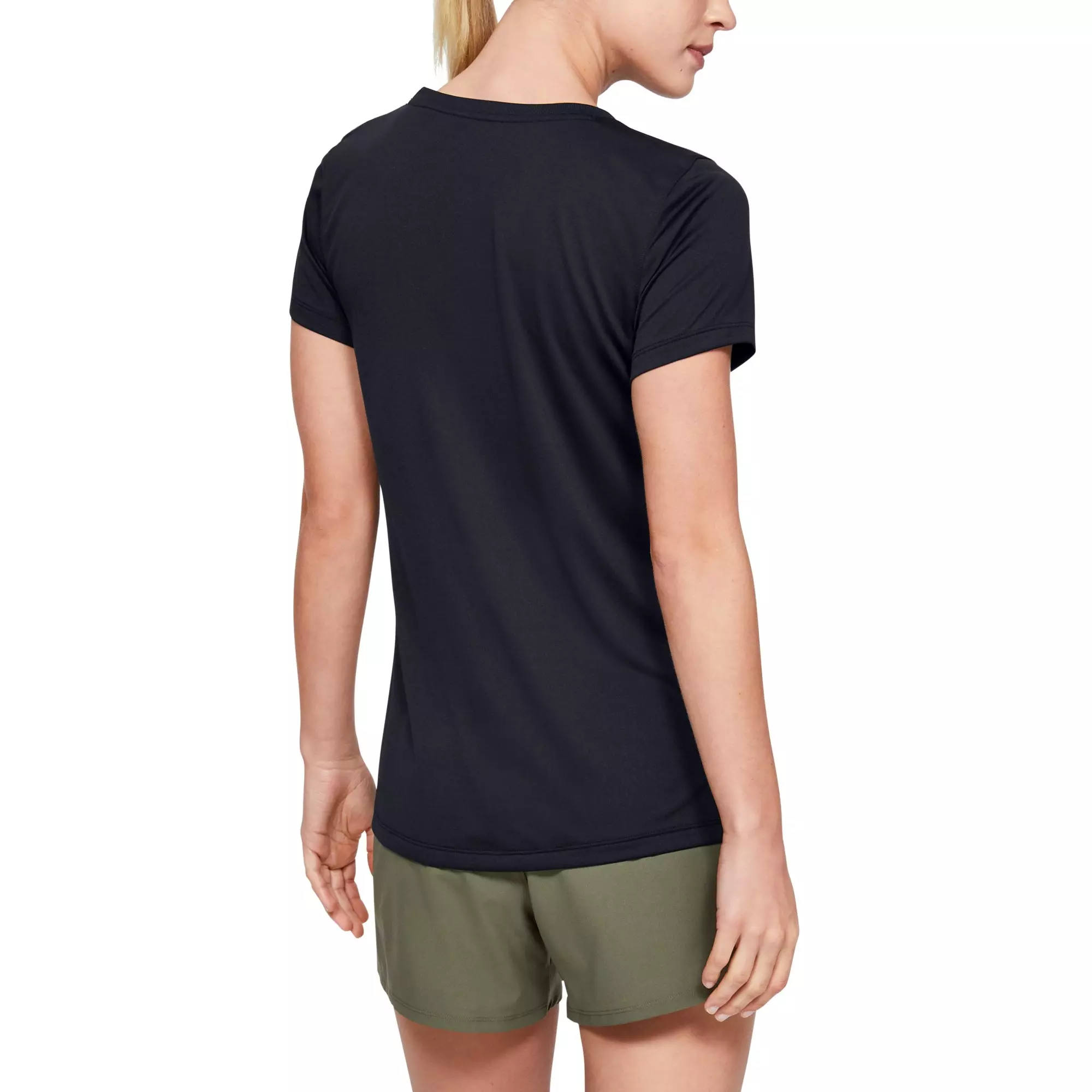 Under Armour Women's Tactical Tech Short Sleeve Shirt - BLACK