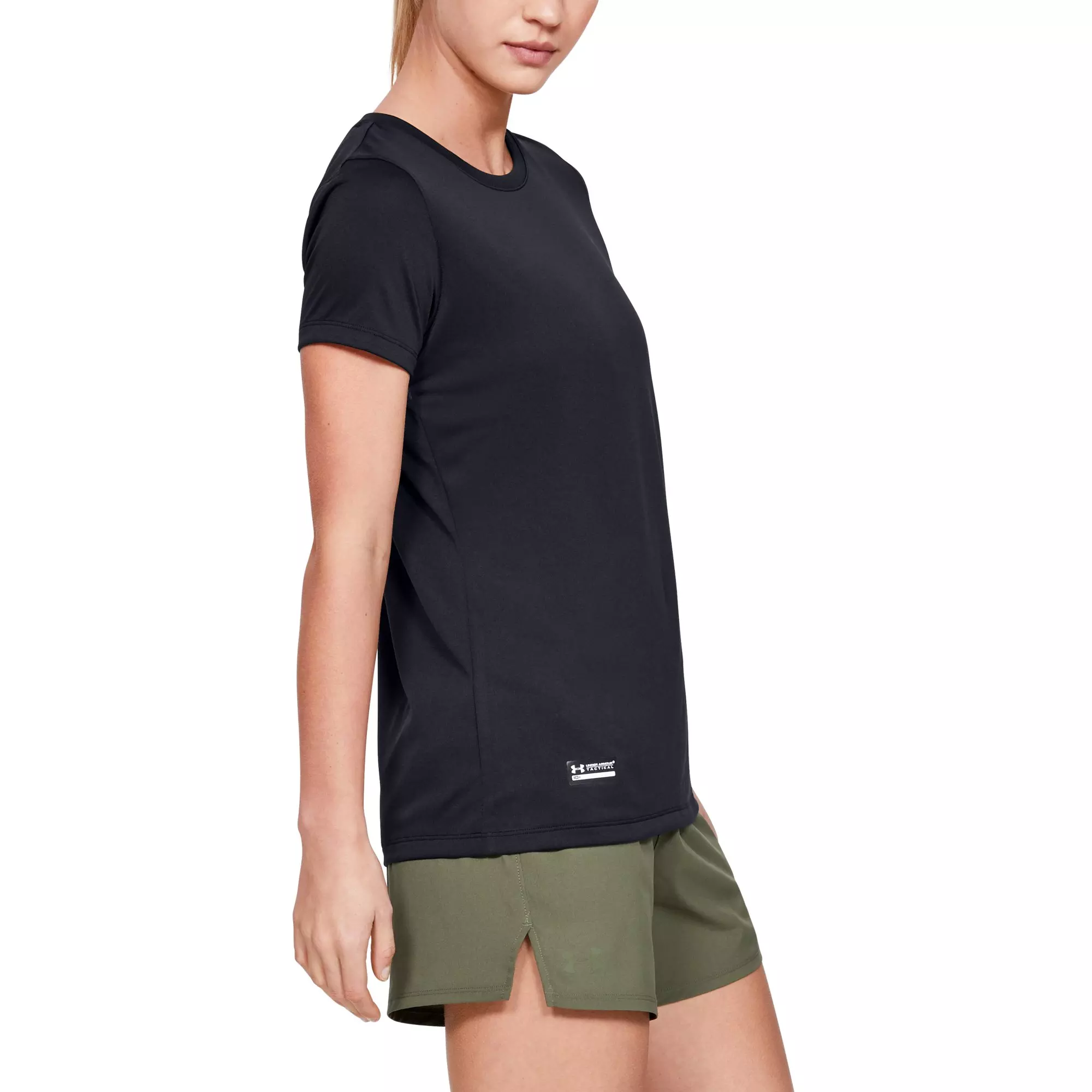 Under Armour Women's Tactical Tech Short Sleeve Shirt - BLACK