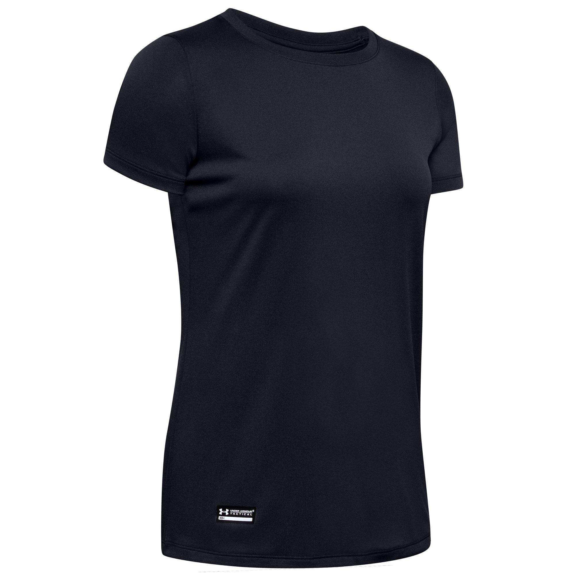Under Armour Women's Tactical Tech Short Sleeve Shirt - BLACK Thumbnail View 5