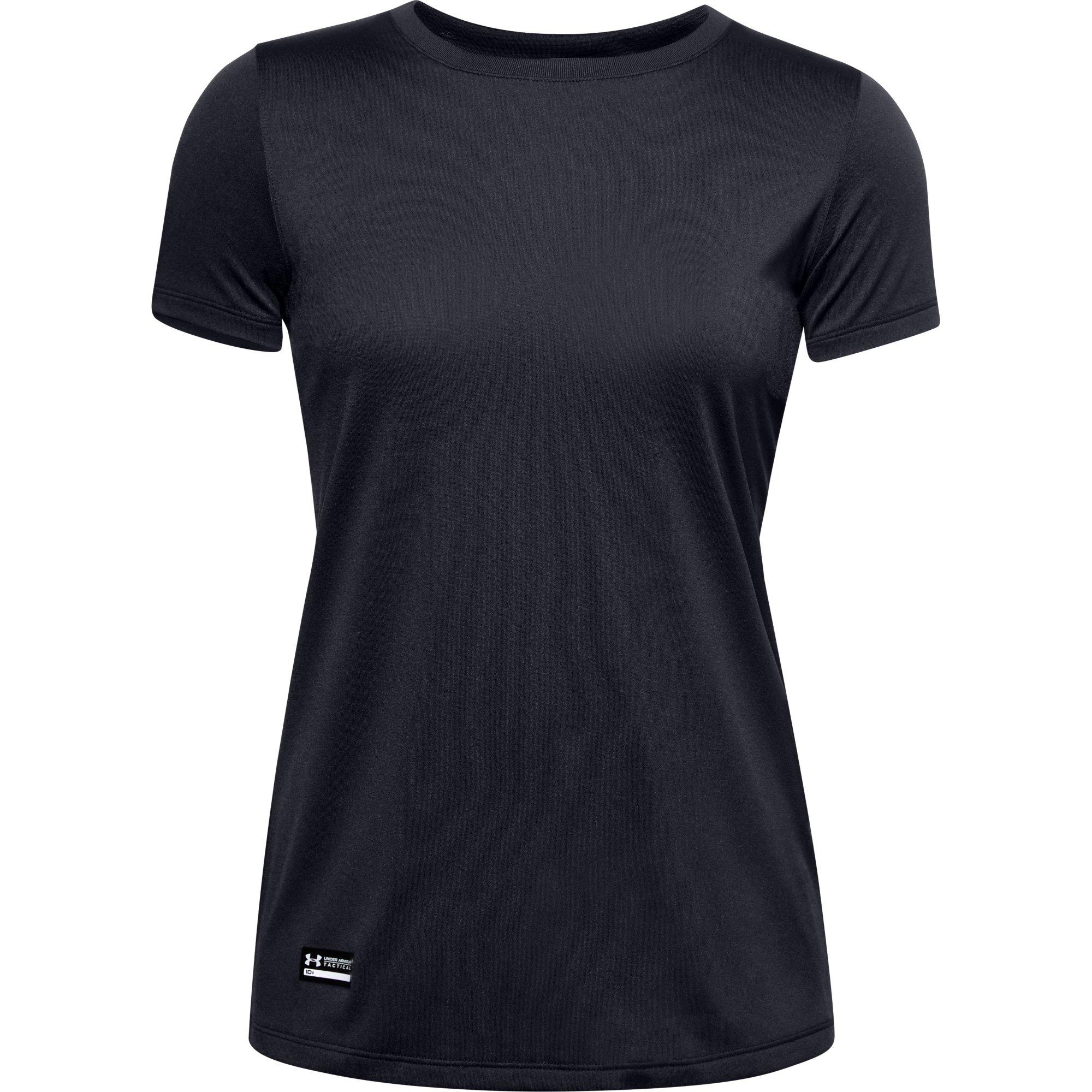 Under Armour Women's Tactical Tech Short Sleeve Shirt - BLACK Thumbnail View 7