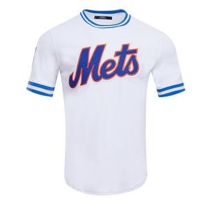 Pro Standard Men's MLB New York Mets Classic Chenille Striped Sleeve Top