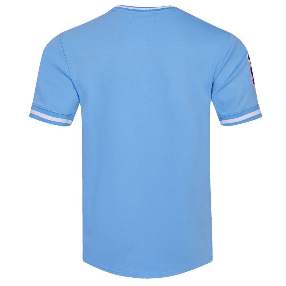 Pro Standard Men's MLB New York Mets Classic Chenille Striped Sleeve Top - BLUE Thumbnail View 2