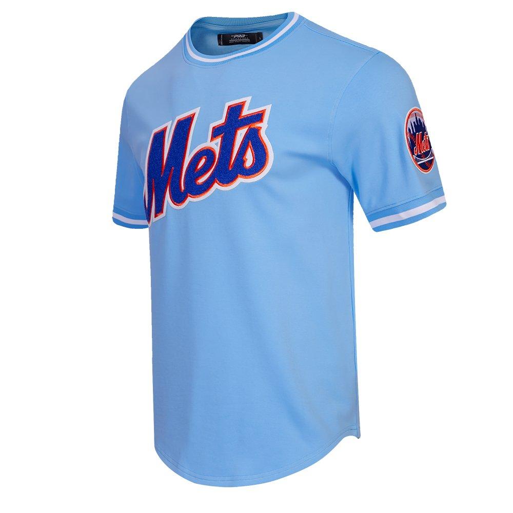 Pro Standard Men's MLB New York Mets Classic Chenille Striped Sleeve Top - BLUE Thumbnail View 3