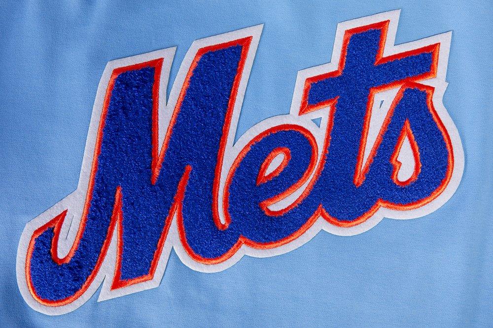 Pro Standard Men's MLB New York Mets Classic Chenille Striped Sleeve Top - BLUE Thumbnail View 6