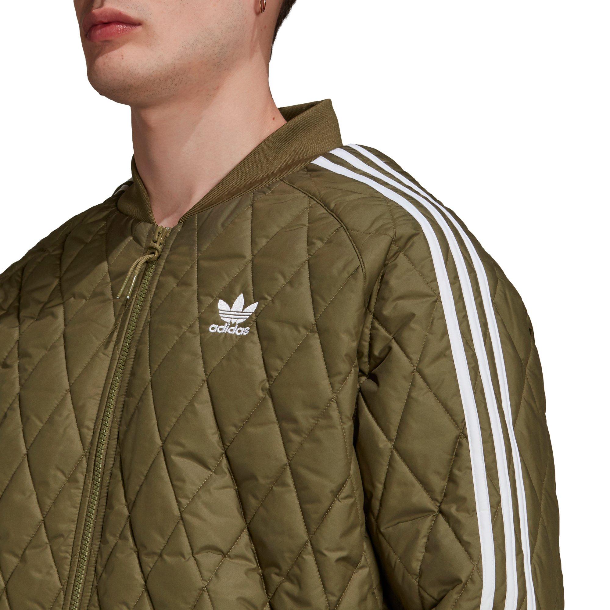 Adidas sst store quilted jacket red