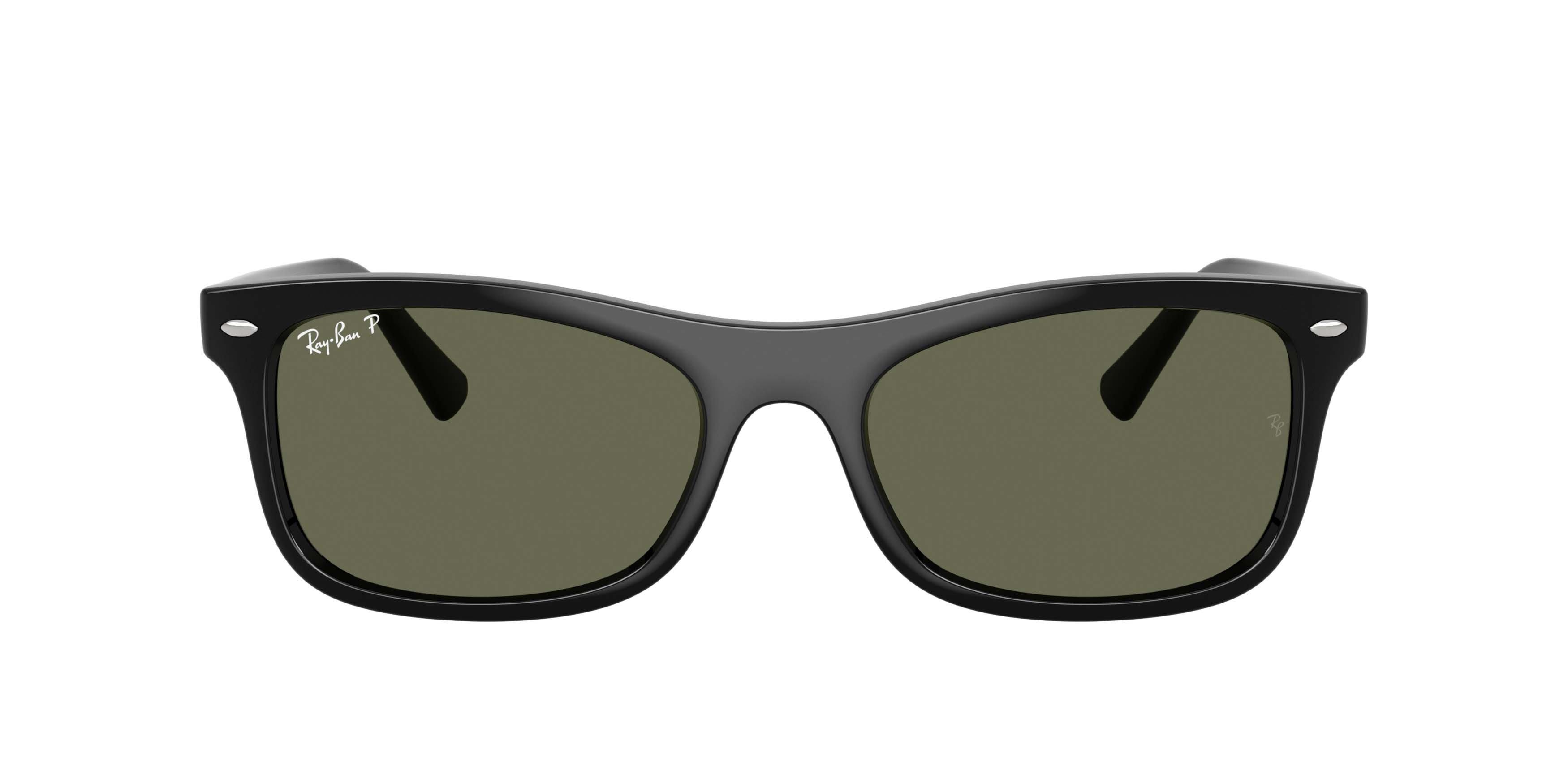 Ray-Ban RB2226 Green Polarized Sunglasses &ndash; Polished Black - BLACK/GREEN Thumbnail View 2
