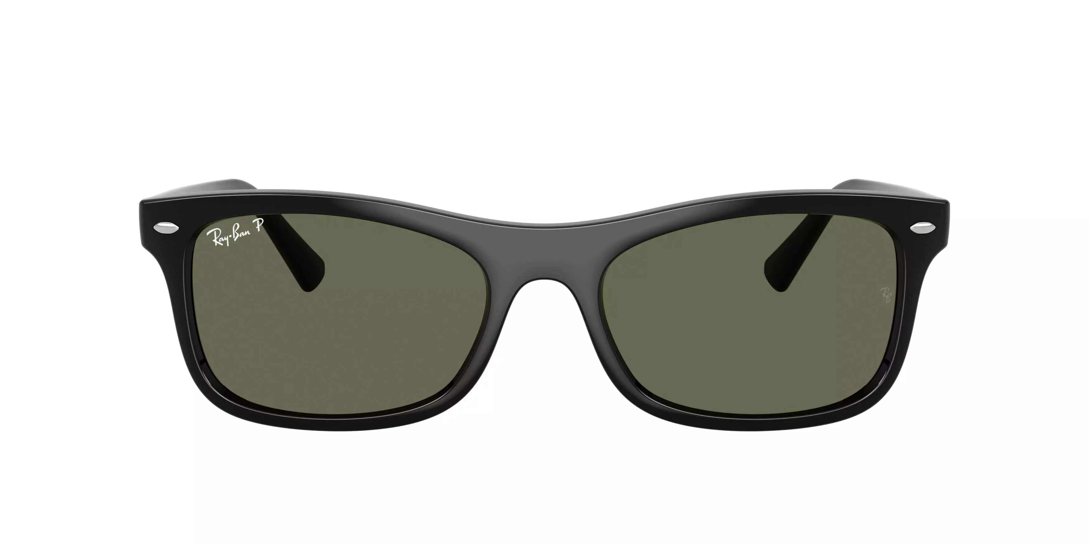 Ray-Ban RB2226 Green Polarized Sunglasses &ndash; Polished Black - BLACK/GREEN