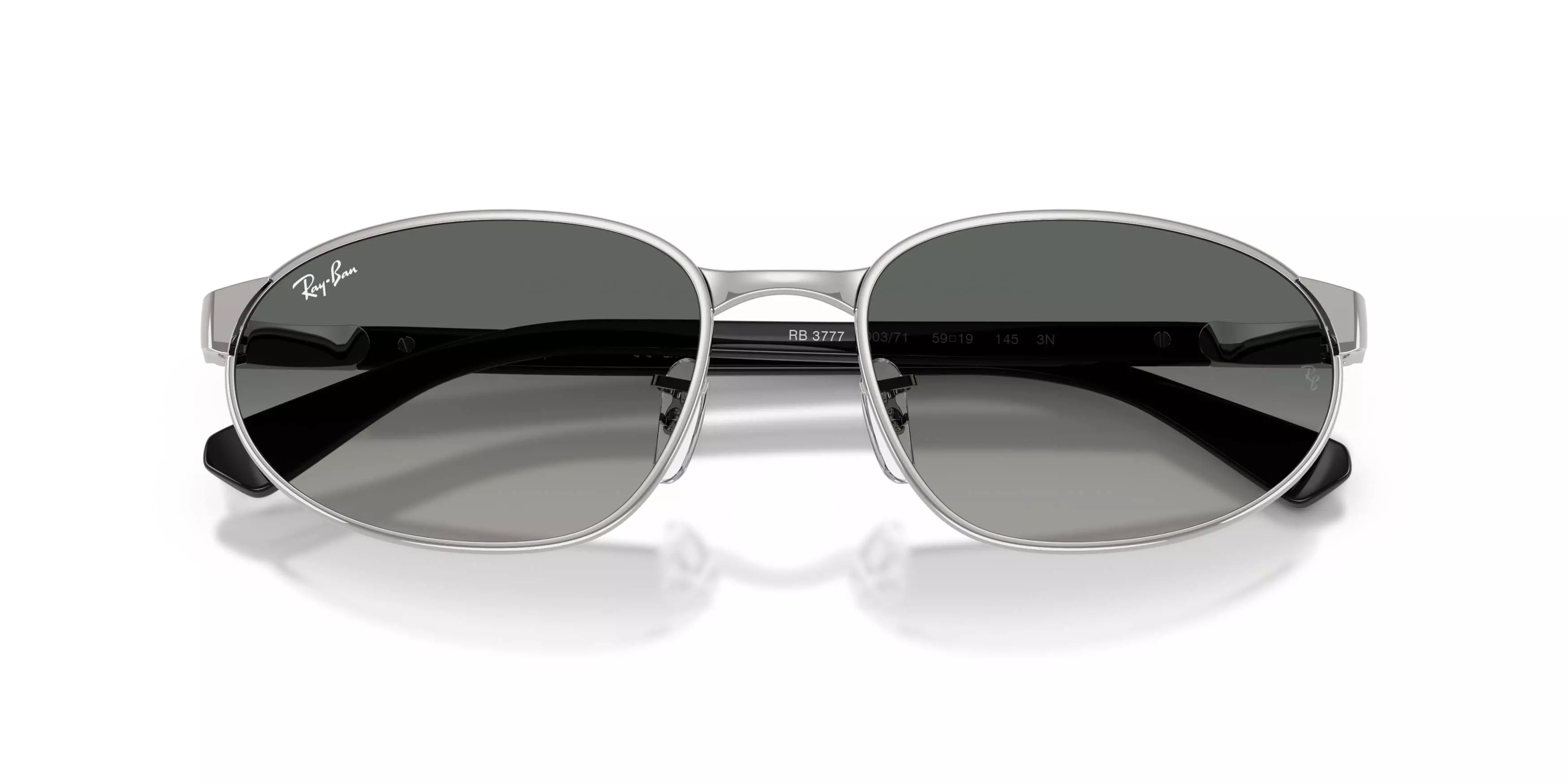 Ray-Ban RB3777 Grey Gradient Sunglasses &ndash; Polished Silver - SILVER