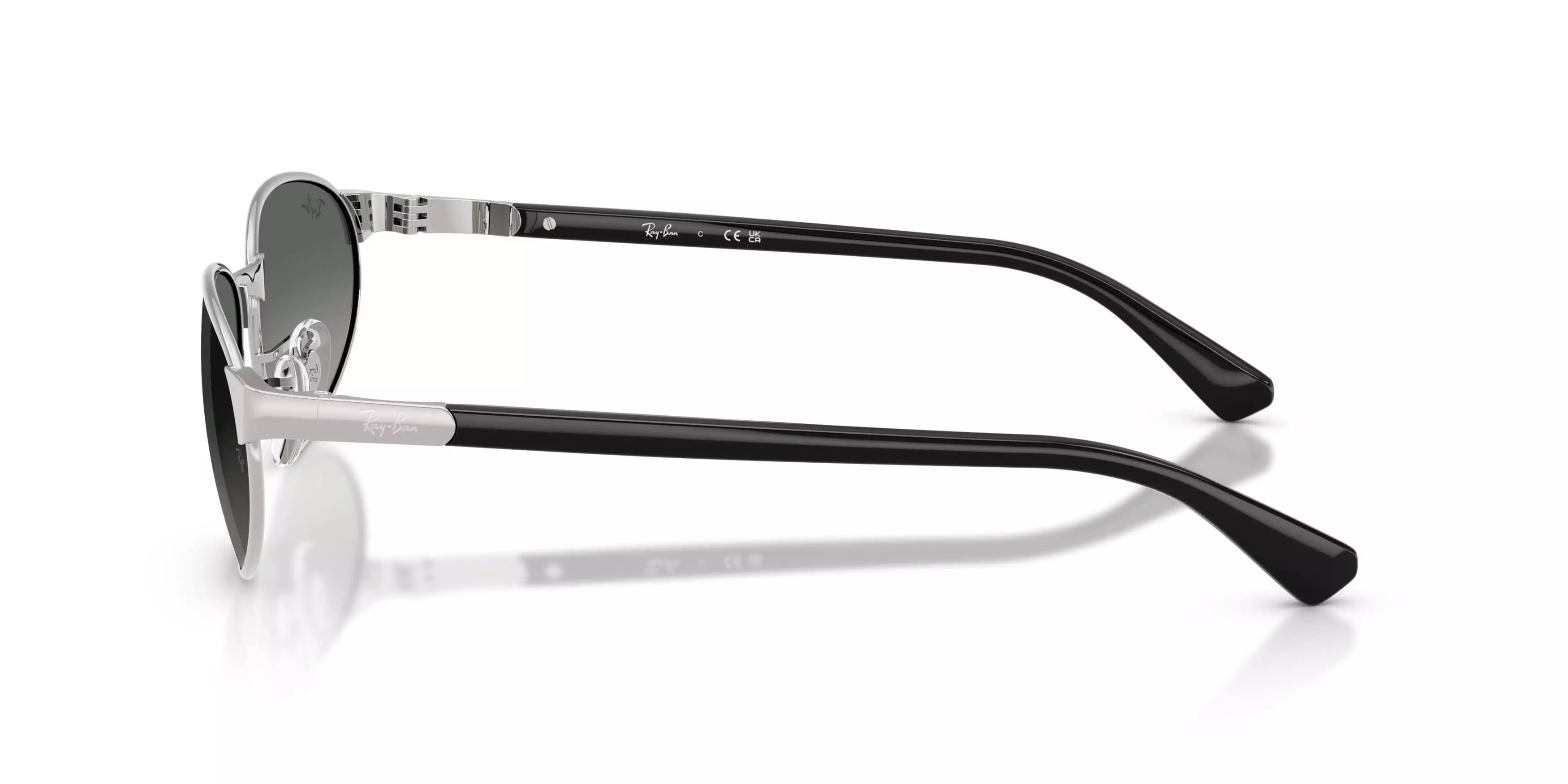 Ray-Ban RB3777 Grey Gradient Sunglasses &ndash; Polished Silver - SILVER