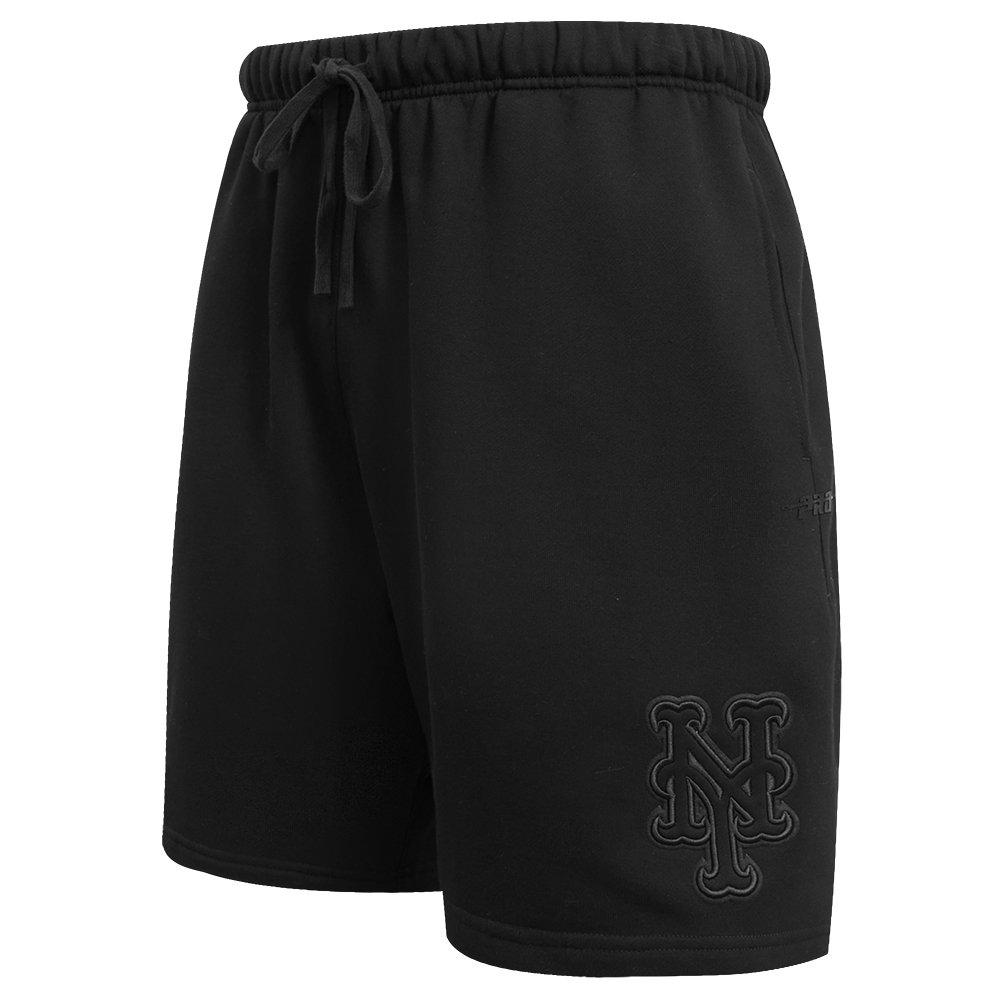 Pro Standard Men's New York Mets Neutral Fleece Short - BLACK Thumbnail View 3
