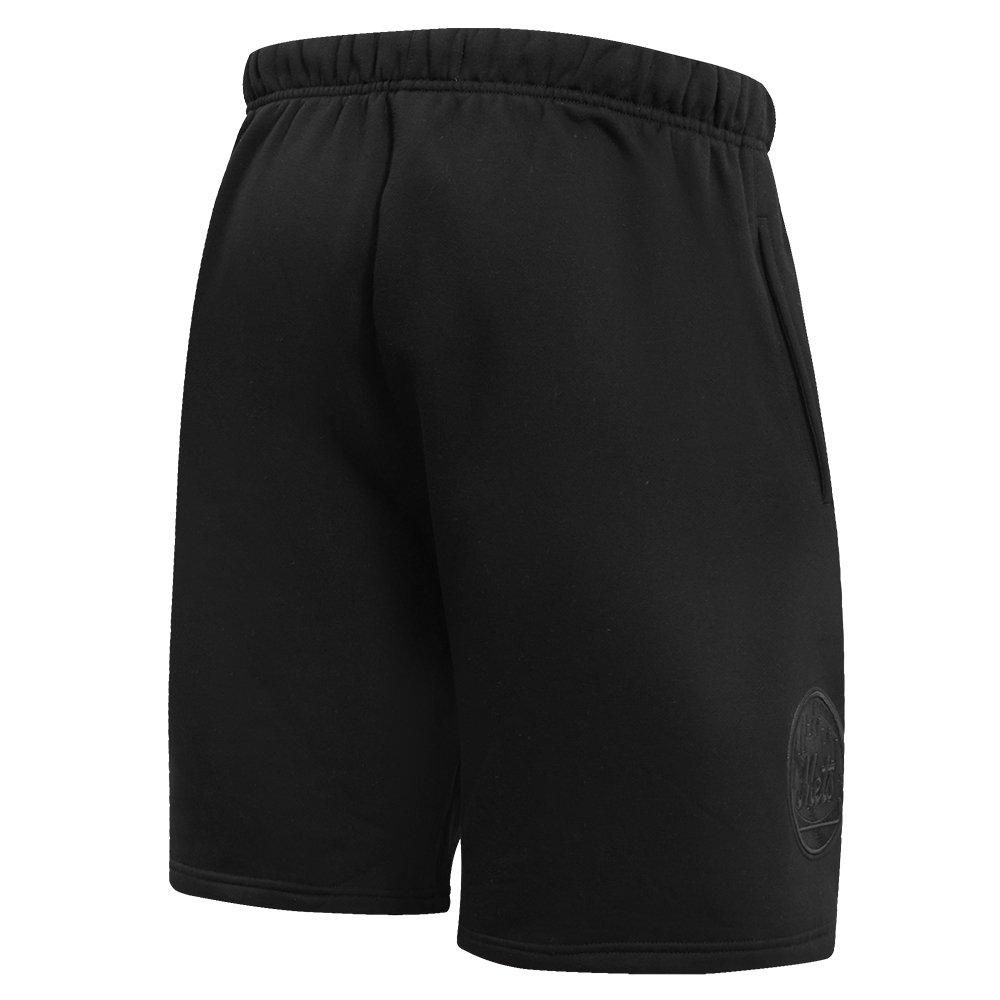 Pro Standard Men's New York Mets Neutral Fleece Short - BLACK Thumbnail View 4