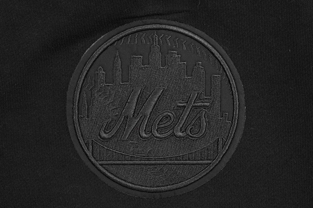 Pro Standard Men's New York Mets Neutral Fleece Short - BLACK Thumbnail View 5