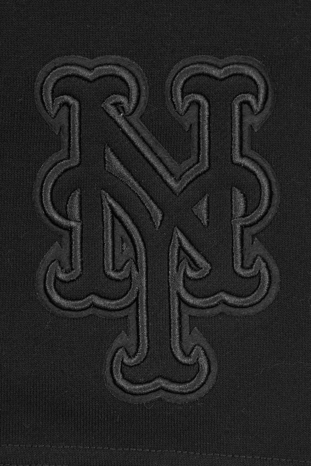 Pro Standard Men's New York Mets Neutral Fleece Short - BLACK Thumbnail View 6