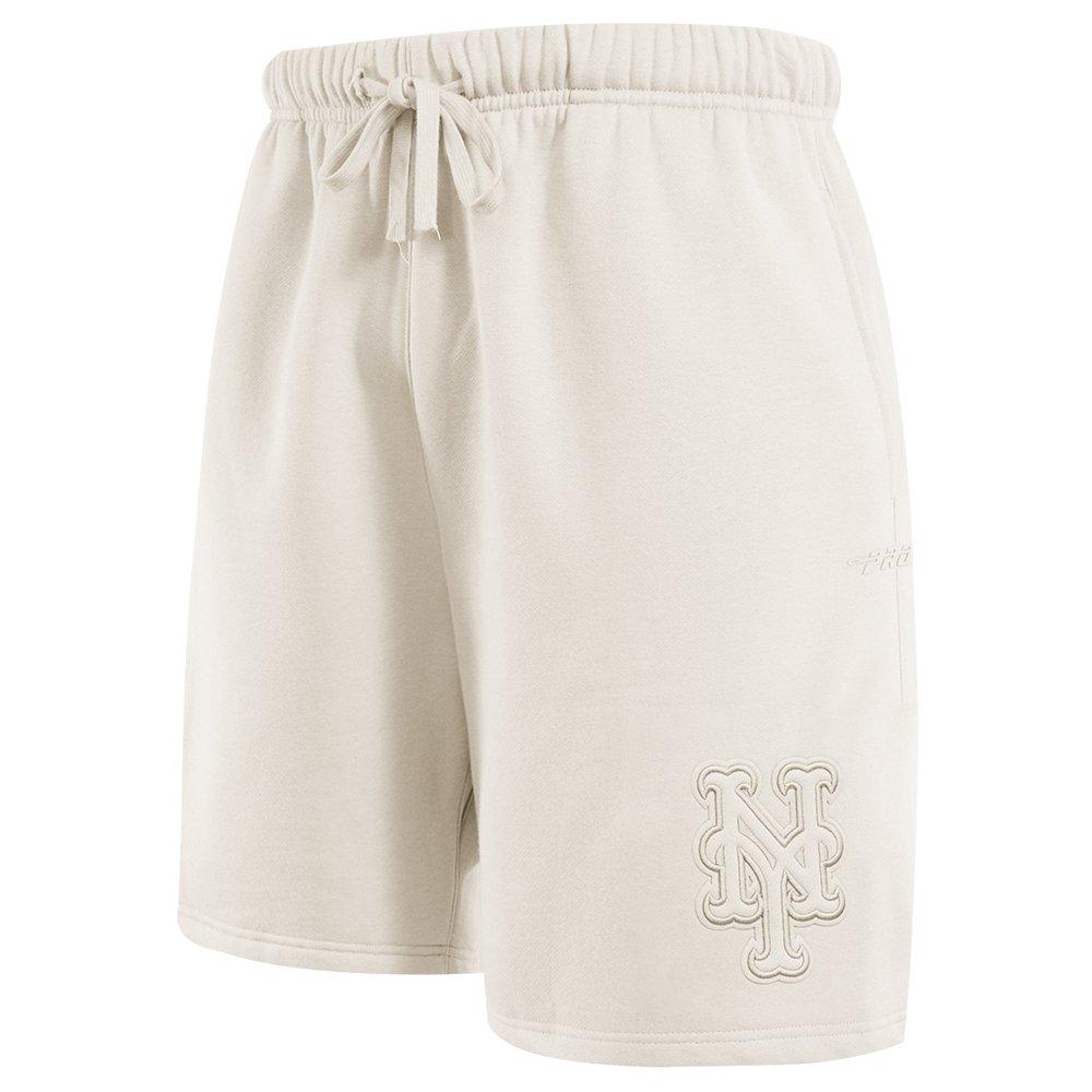 Pro Standard Men's New York Mets Neutral Fleece Short - CREAM Thumbnail View 3