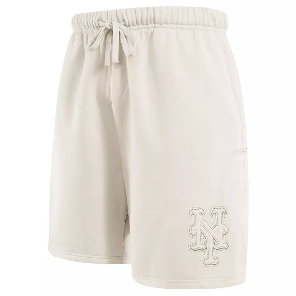 Pro Standard Men's New York Mets Neutral Fleece Short - CREAM