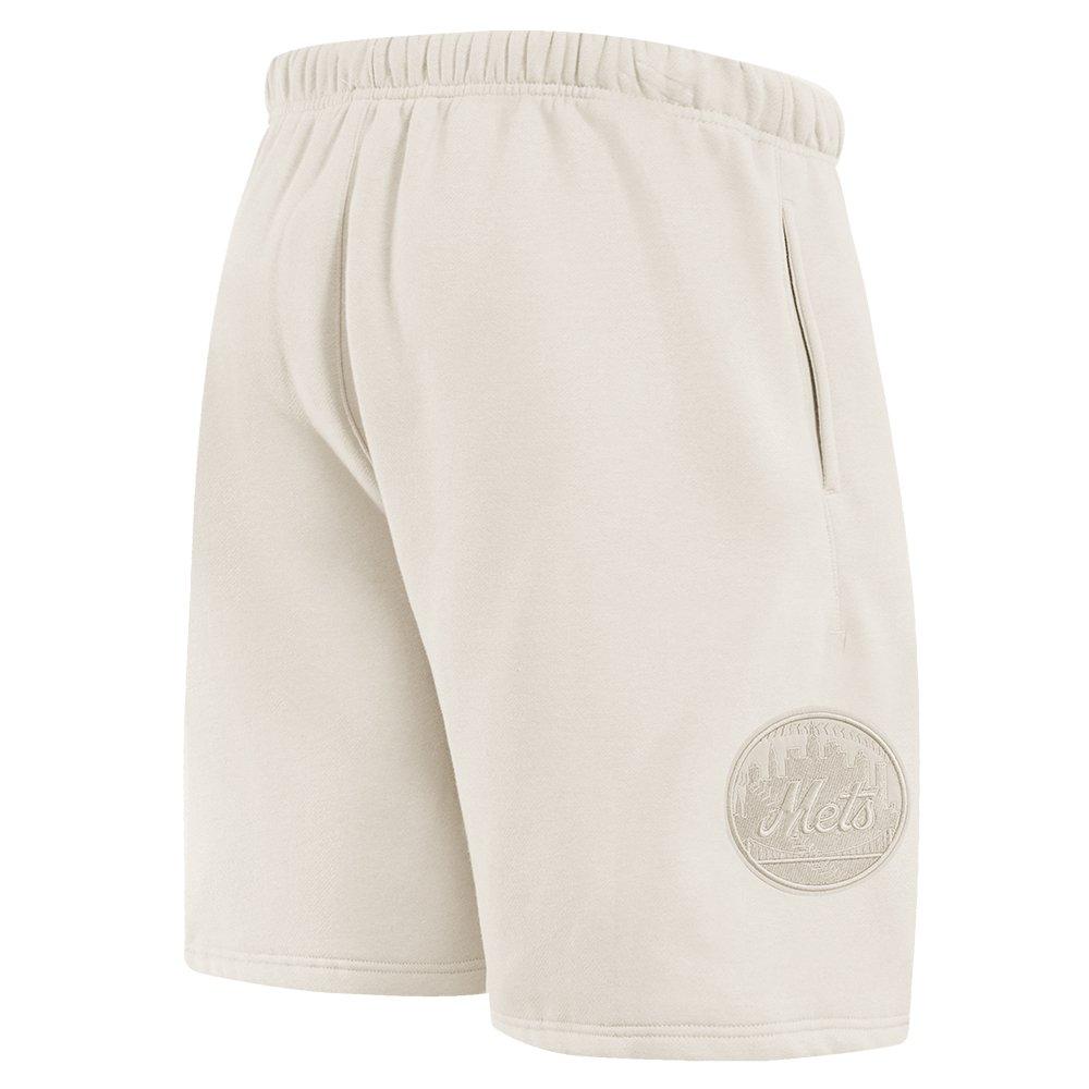 Pro Standard Men's New York Mets Neutral Fleece Short - CREAM Thumbnail View 4