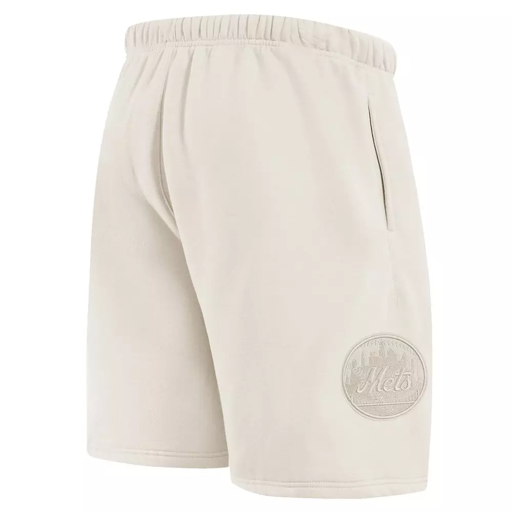 Pro Standard Men's New York Mets Neutral Fleece Short - CREAM
