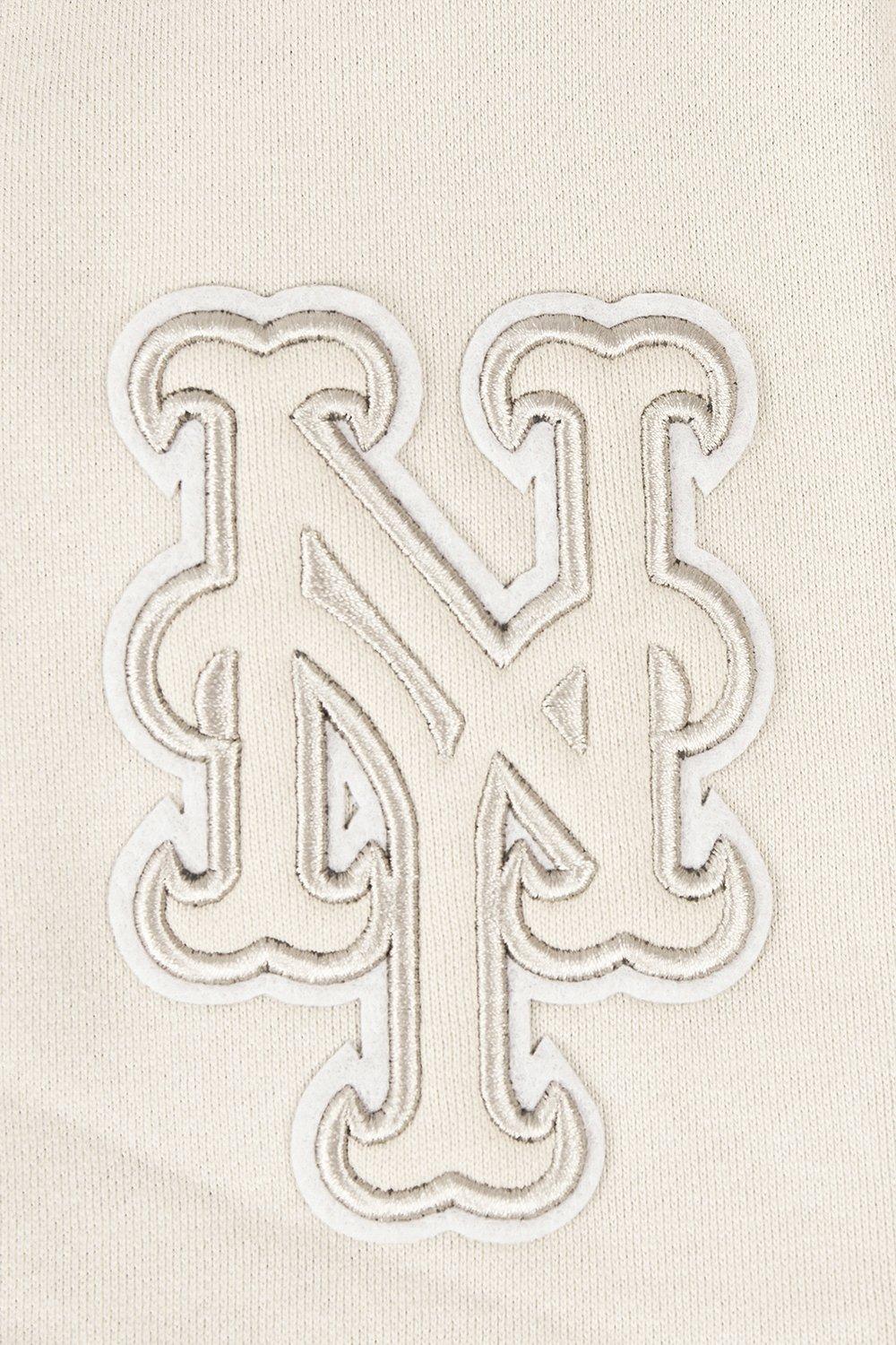 Pro Standard Men's New York Mets Neutral Fleece Short - CREAM Thumbnail View 6