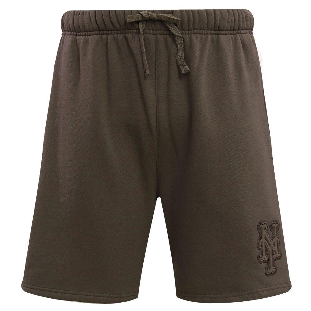 Pro Standard Men's New York Mets Neutral Fleece Short - DK BROWN Thumbnail View 1