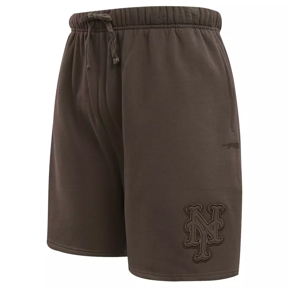 Pro Standard Men's New York Mets Neutral Fleece Short - DK BROWN