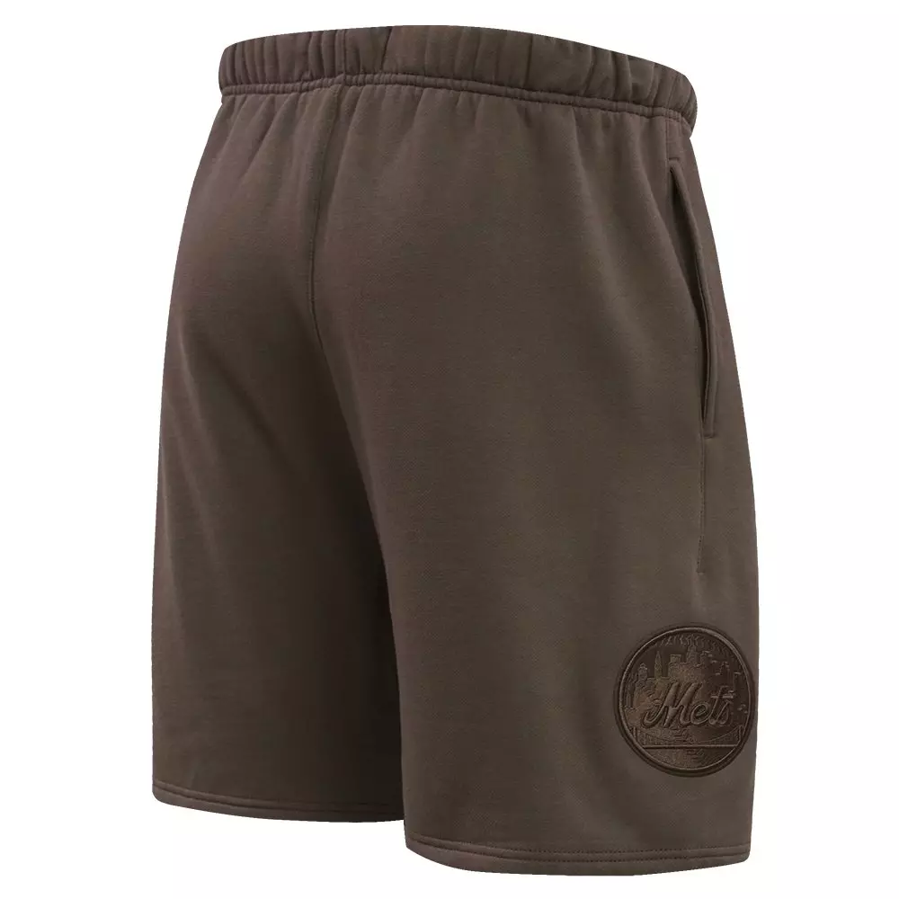 Pro Standard Men's New York Mets Neutral Fleece Short - DK BROWN