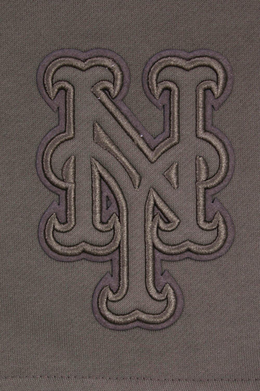 Pro Standard Men's New York Mets Neutral Fleece Short - DK BROWN Thumbnail View 6