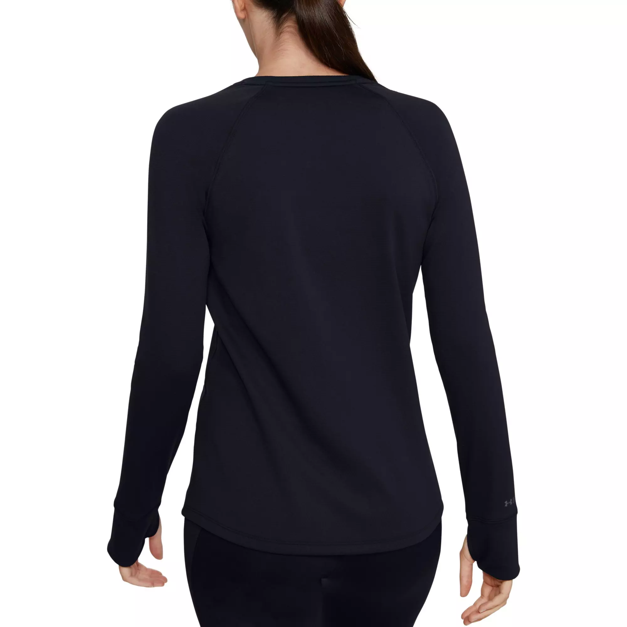 Under Armour Women's Black ColdGear Base 4.0 Crew Long Sleeve Shirt - BLACK