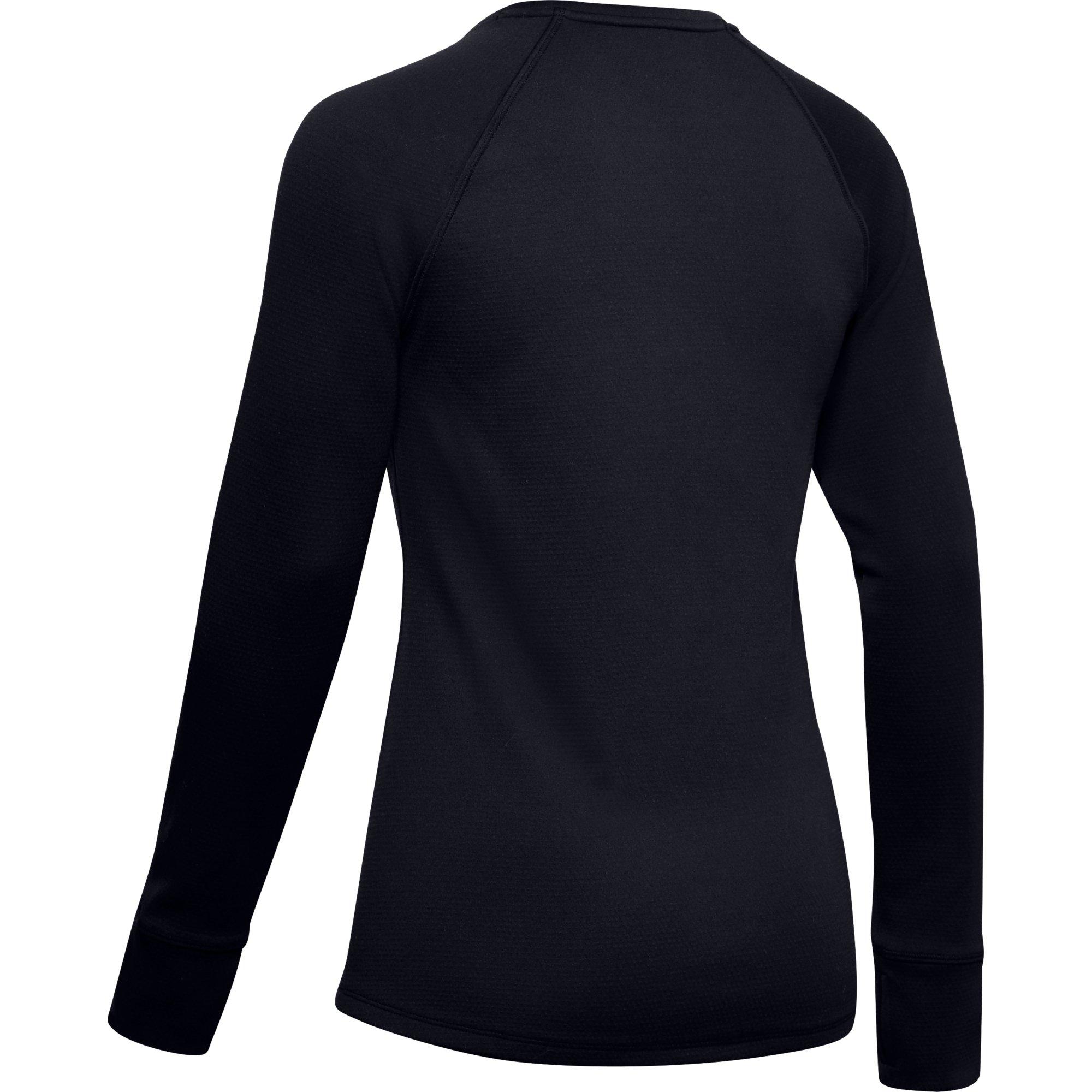 Under Armour Women's Black ColdGear Base 4.0 Crew Long Sleeve Shirt - BLACK Thumbnail View 6