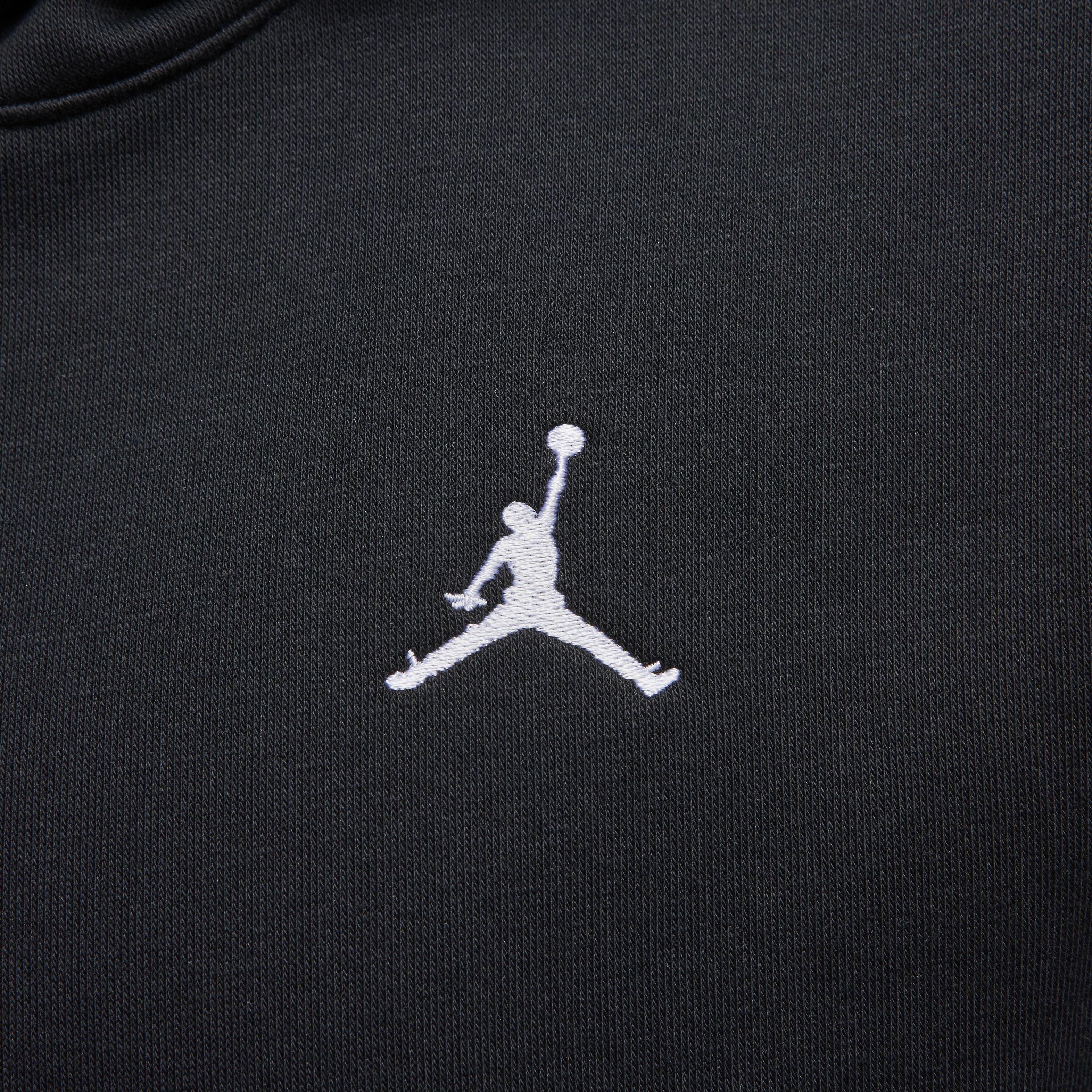 Jordan Women's Brooklyn Fleece Pullover Hoodie - BLACK Thumbnail View 4